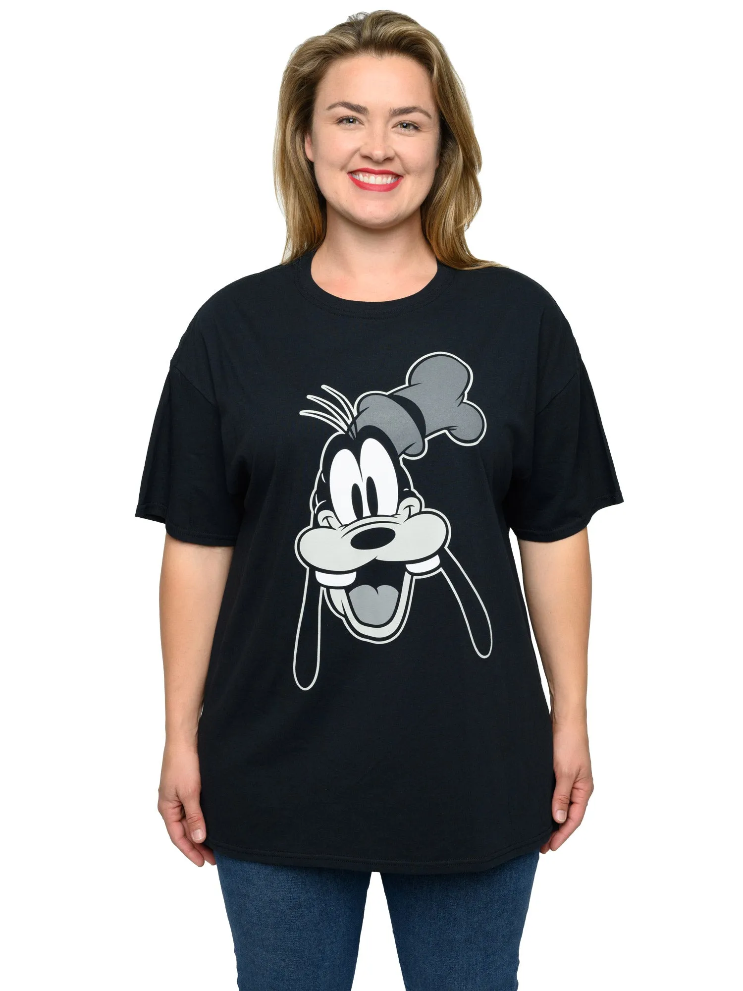 Disney Women's Plus Size Goofy Short Sleeve T-Shirt Black (Size 2X Only)