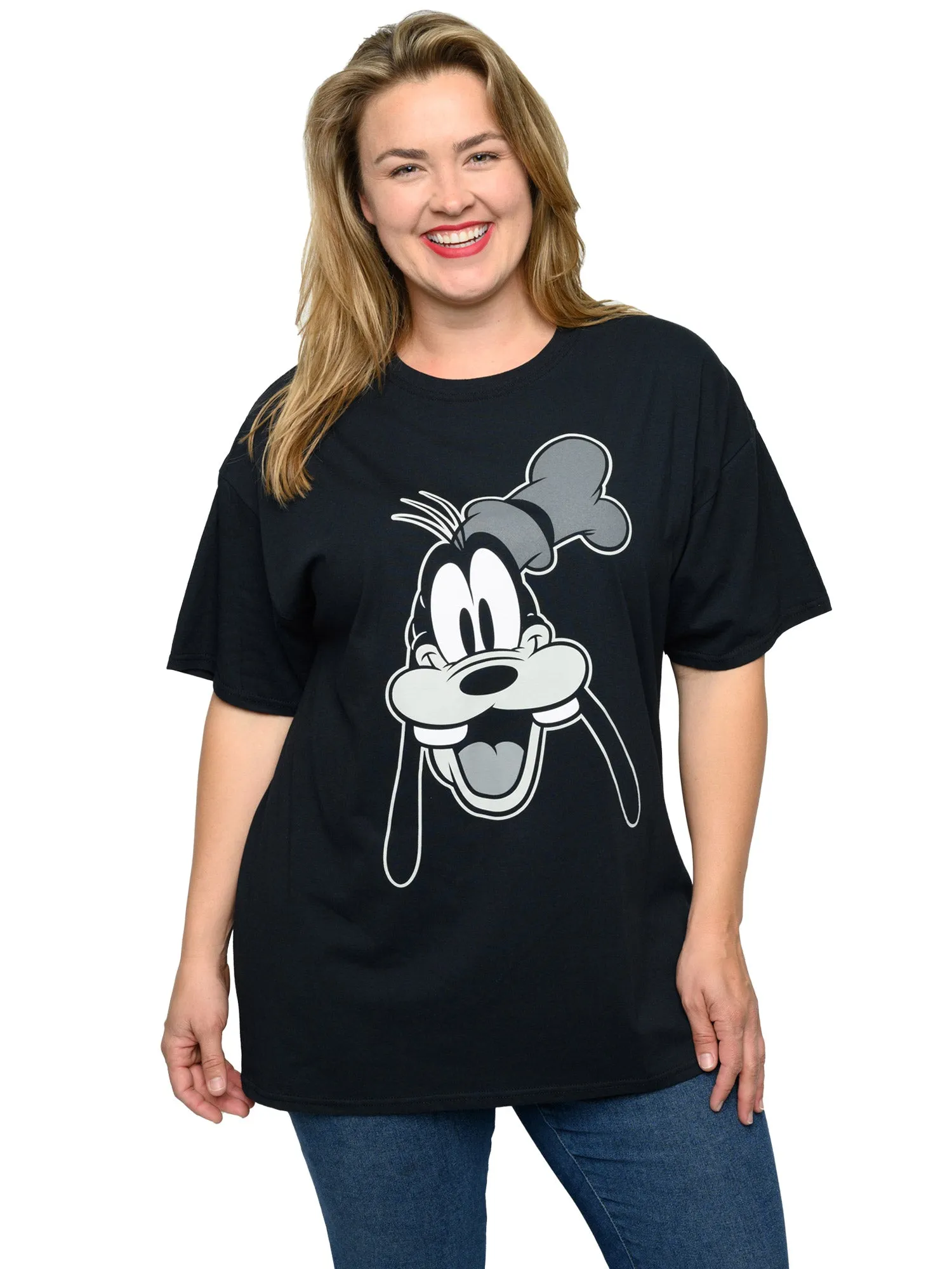 Disney Women's Plus Size Goofy Short Sleeve T-Shirt Black (Size 2X Only)