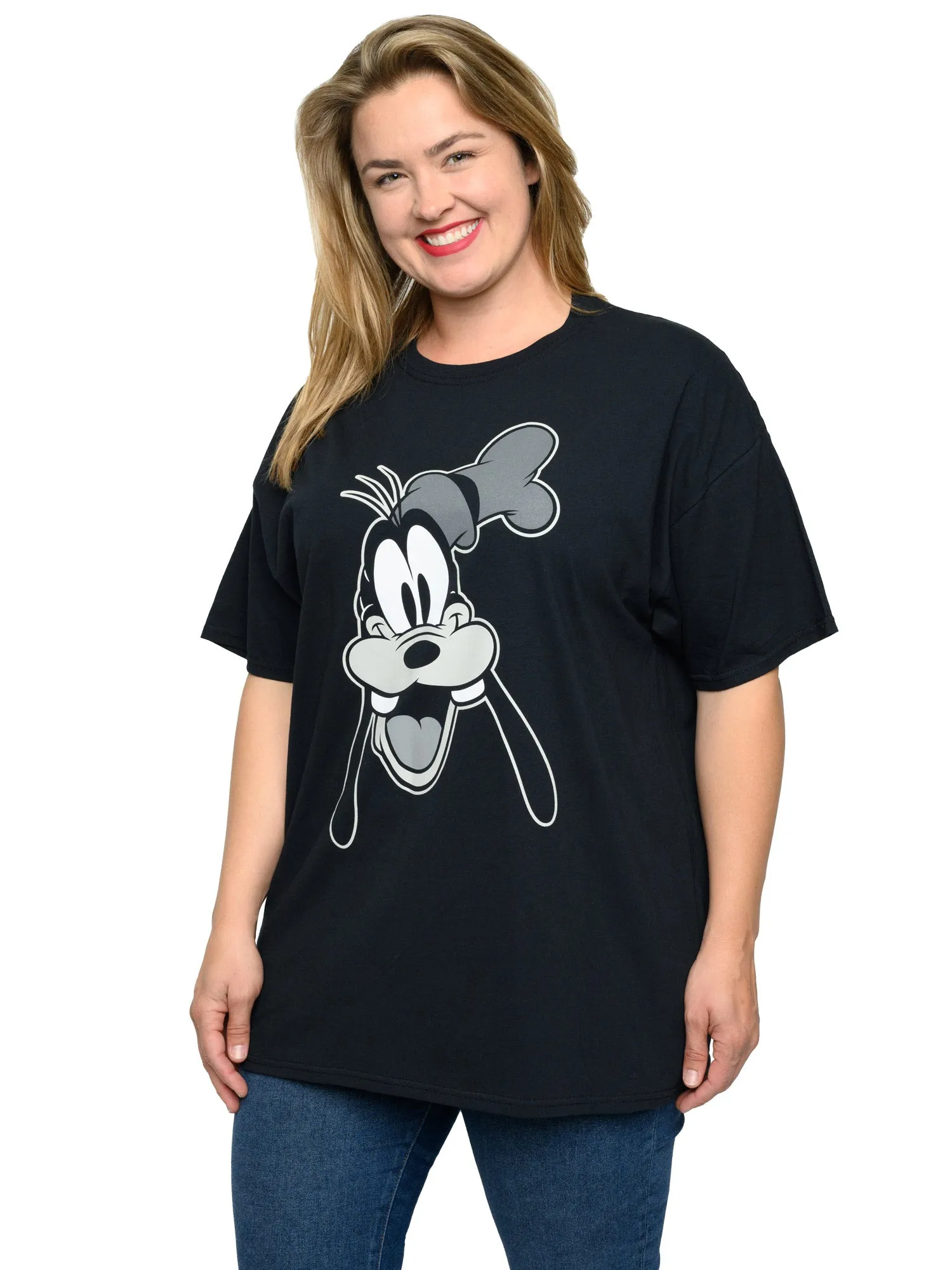 Disney Women's Plus Size Goofy Short Sleeve T-Shirt Black (Size 2X Only)