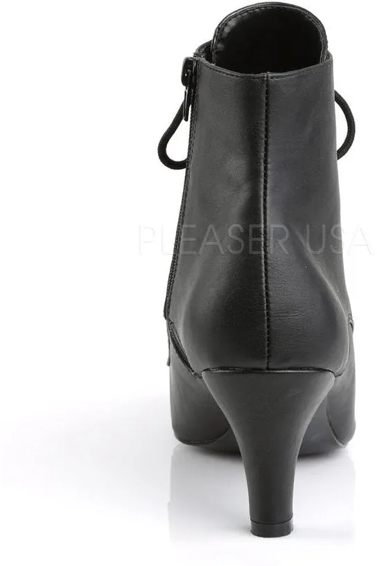 DIVINE-1020 Ankle Boot | Black Faux Leather