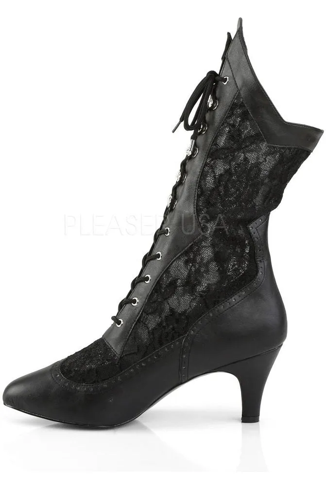 DIVINE-1050 Knee Boot  | Black Faux Leather