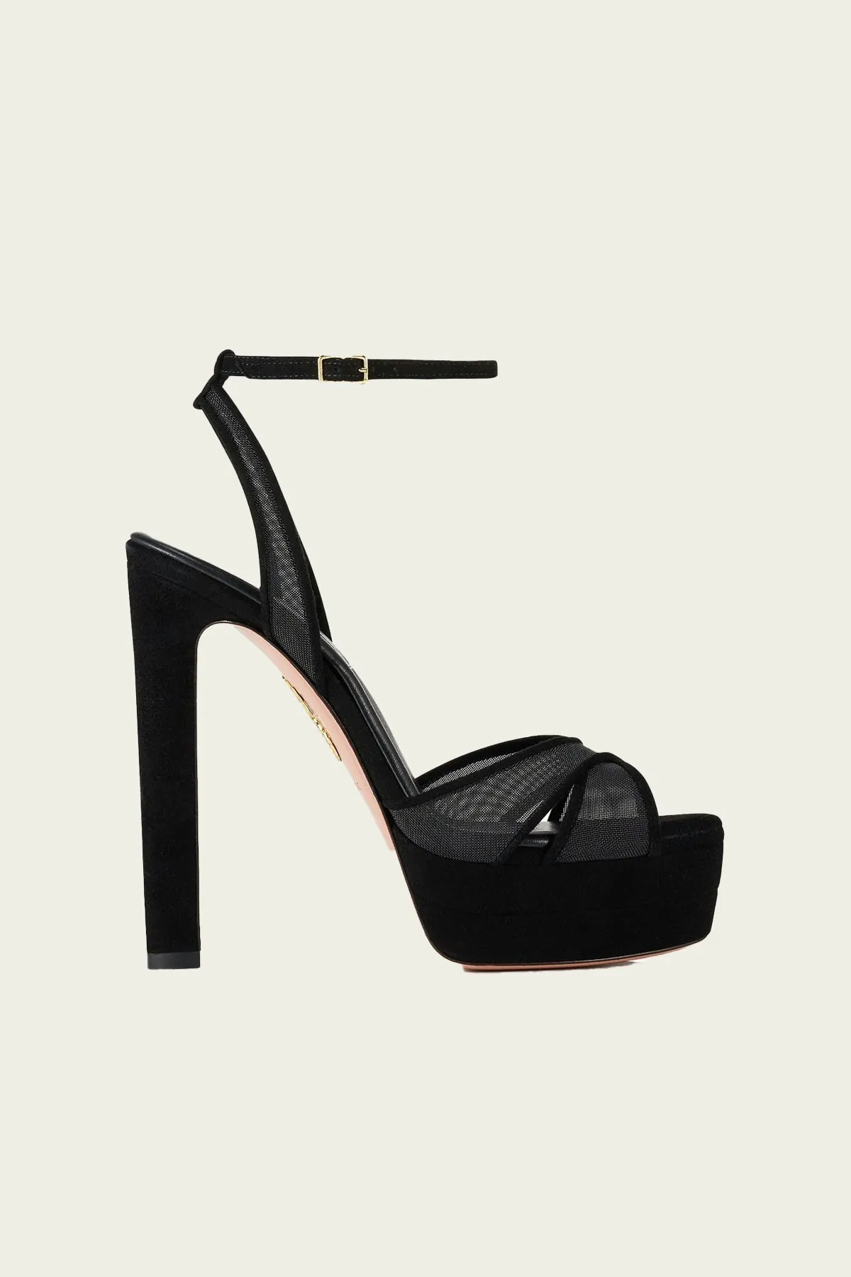 Divine Mesh Sandal Plateau 130 in Black