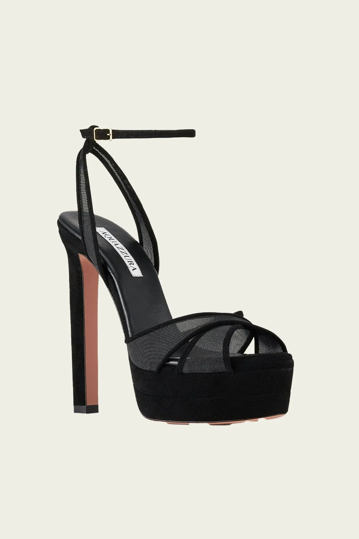 Divine Mesh Sandal Plateau 130 in Black