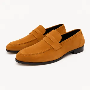 Domoir | Lugano Suede Penny Loafers