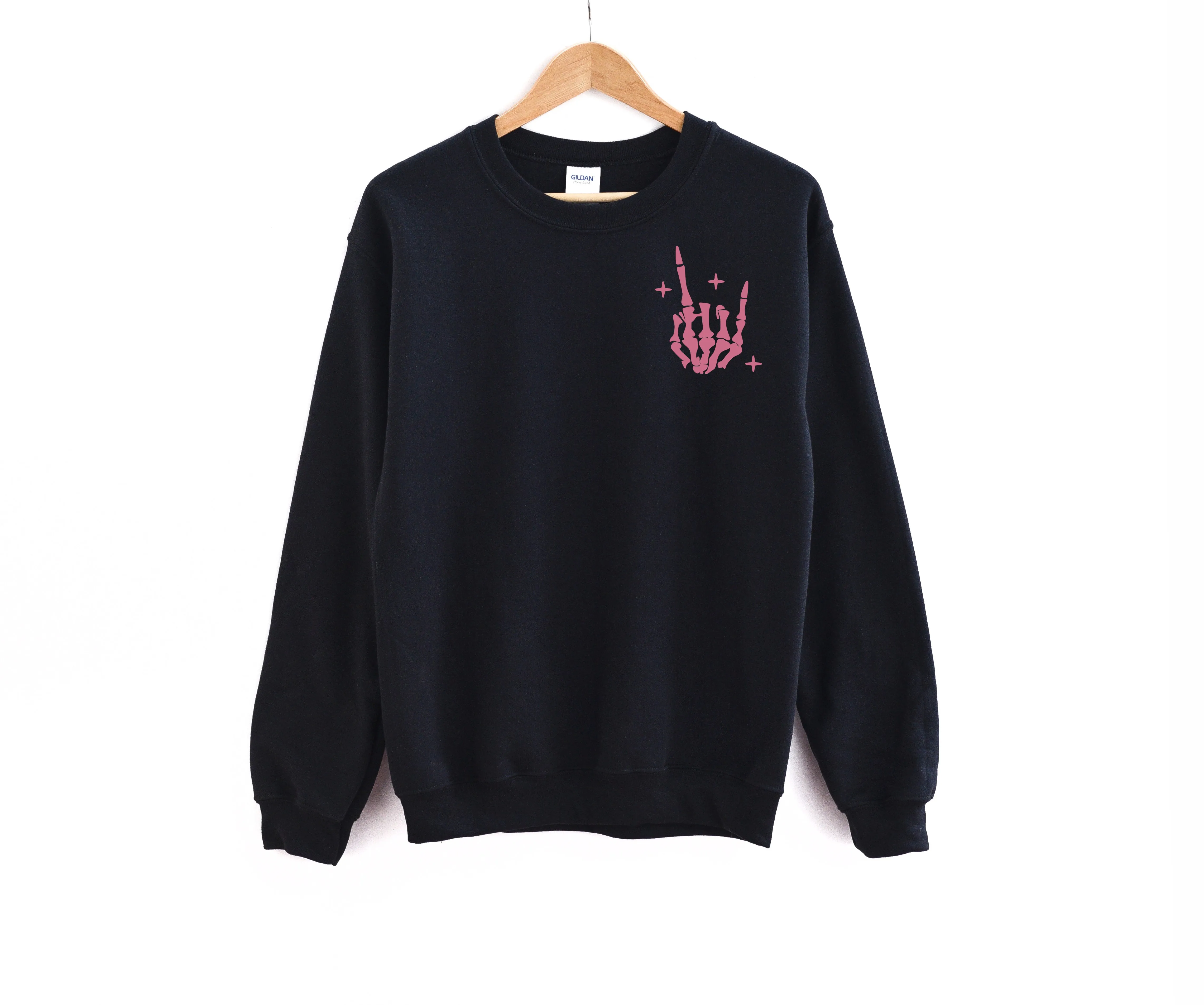 Don't Talk to Me when I'm Overstimulated | Pink ink - Black Unisex Fleece Pullover
