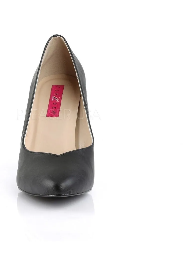 DREAM-420 Pump  | Black Faux Leather