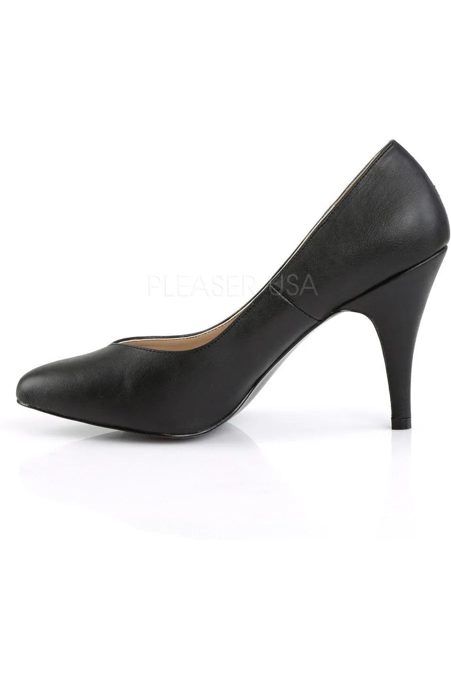 DREAM-420 Pump  | Black Faux Leather