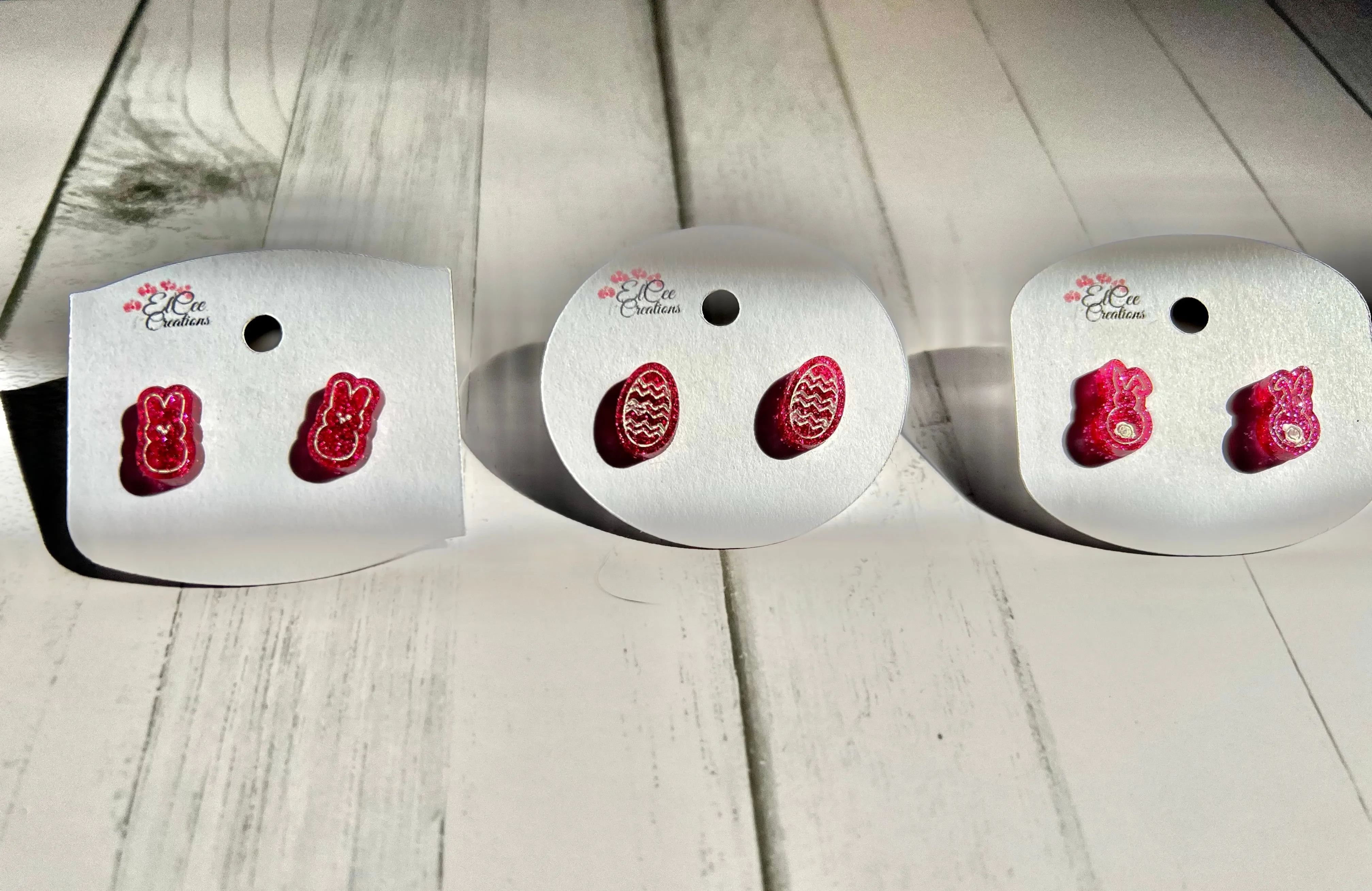 Easter Button Stud Earrings