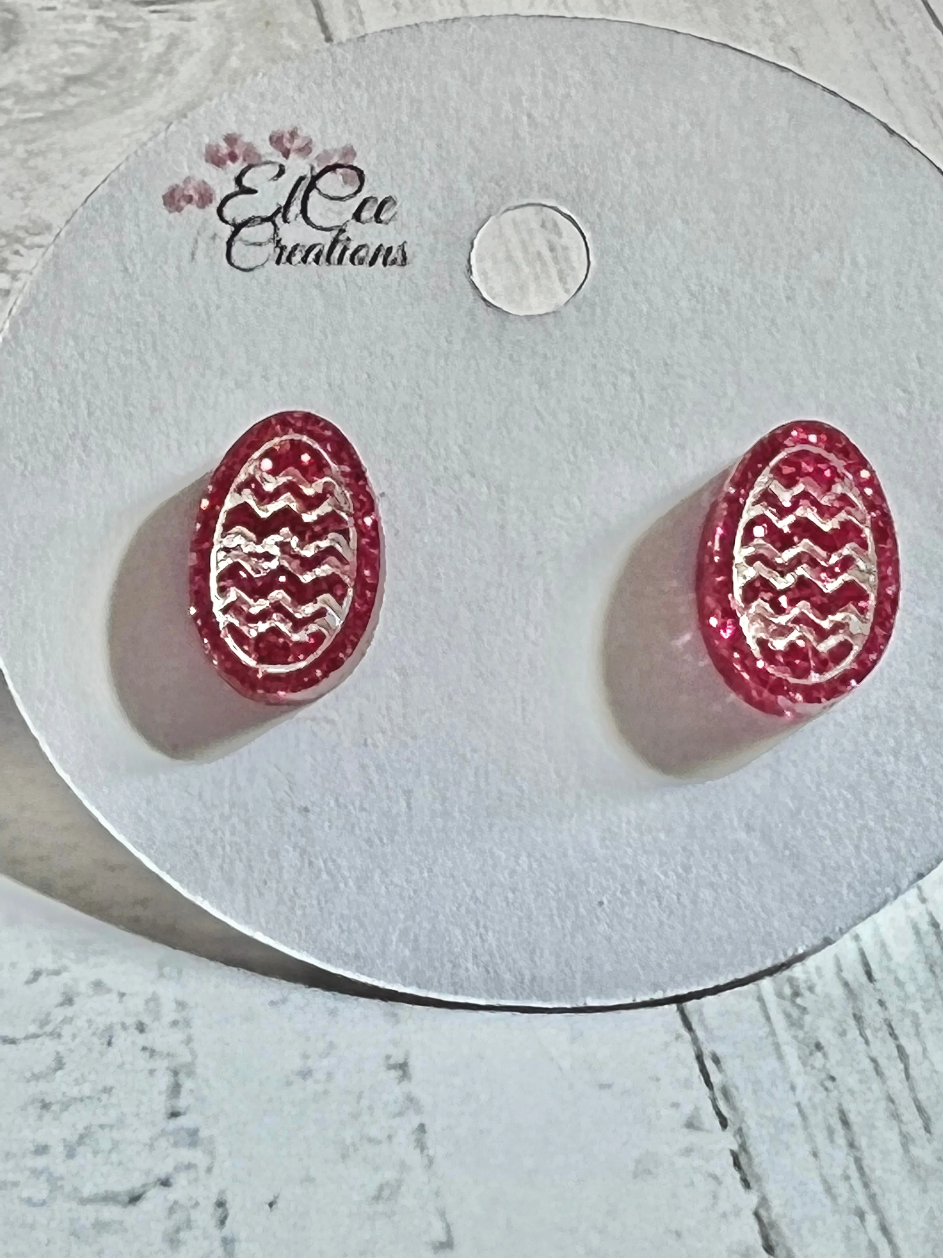 Easter Button Stud Earrings