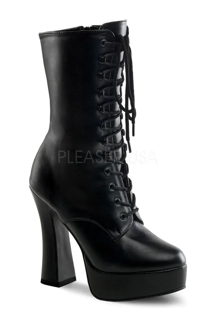 ELECTRA-1020 Platform Boot  | Black Faux Leather