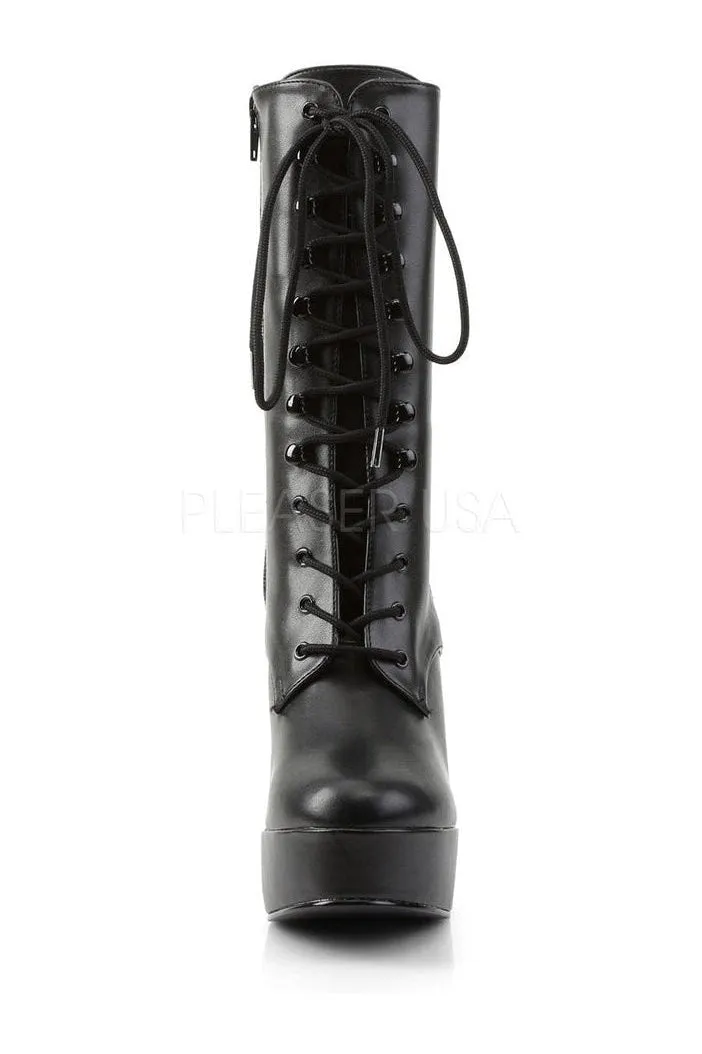 ELECTRA-1020 Platform Boot  | Black Faux Leather