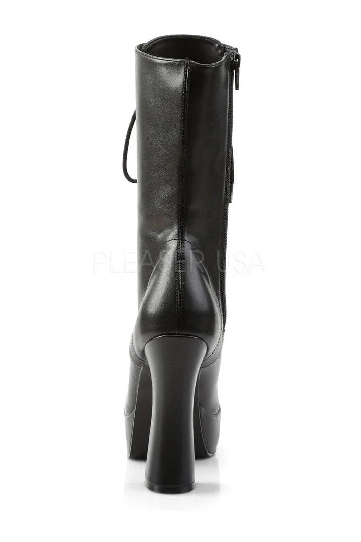 ELECTRA-1020 Platform Boot  | Black Faux Leather