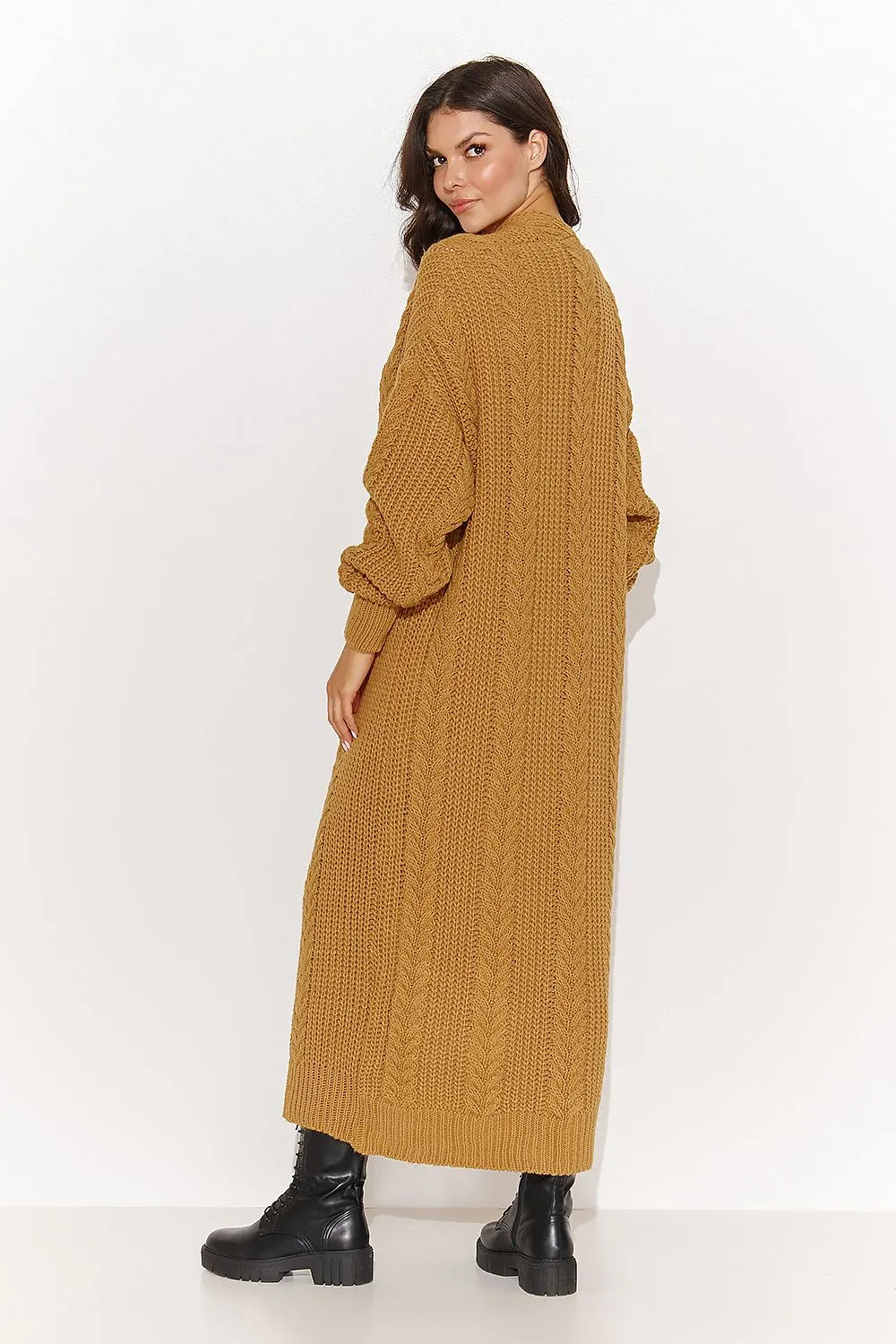 Elegant Open-Cut Cardigan Sweater