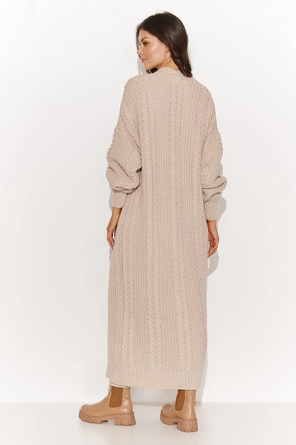 Elegant Open-Cut Cardigan Sweater