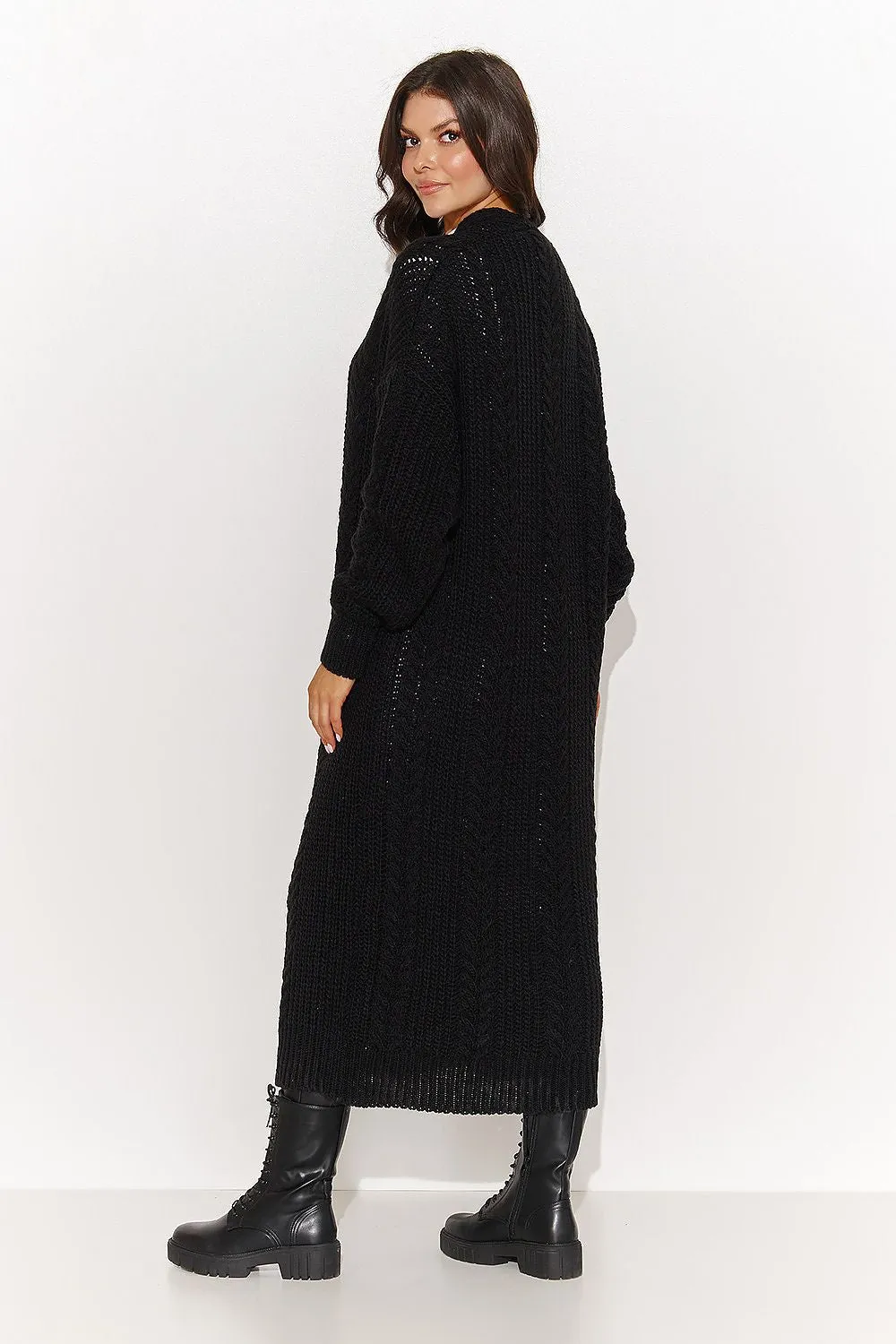 Elegant Open-Cut Cardigan Sweater