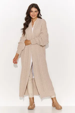 Elegant Open-Cut Cardigan Sweater