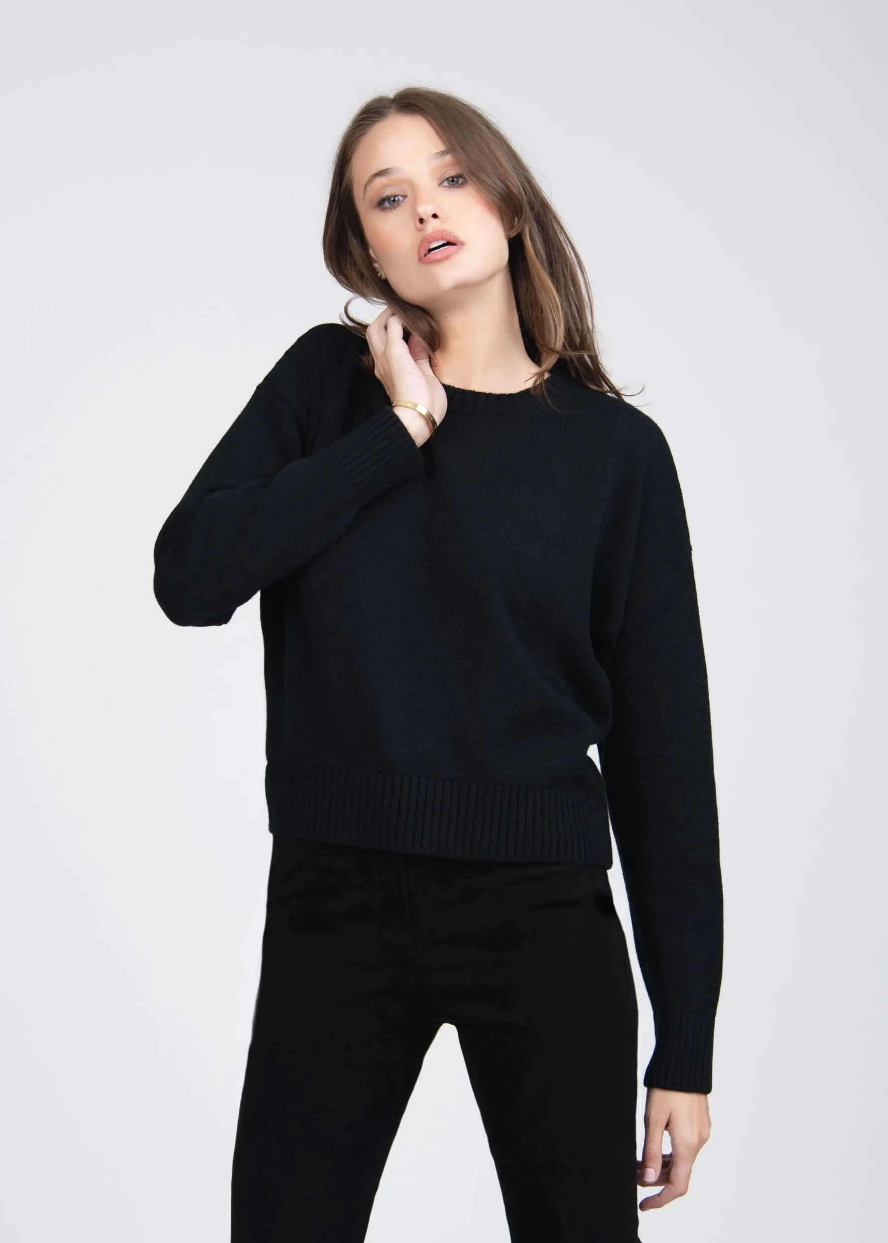 ELETTRA OVERSIZE CREWNECK SWEATER