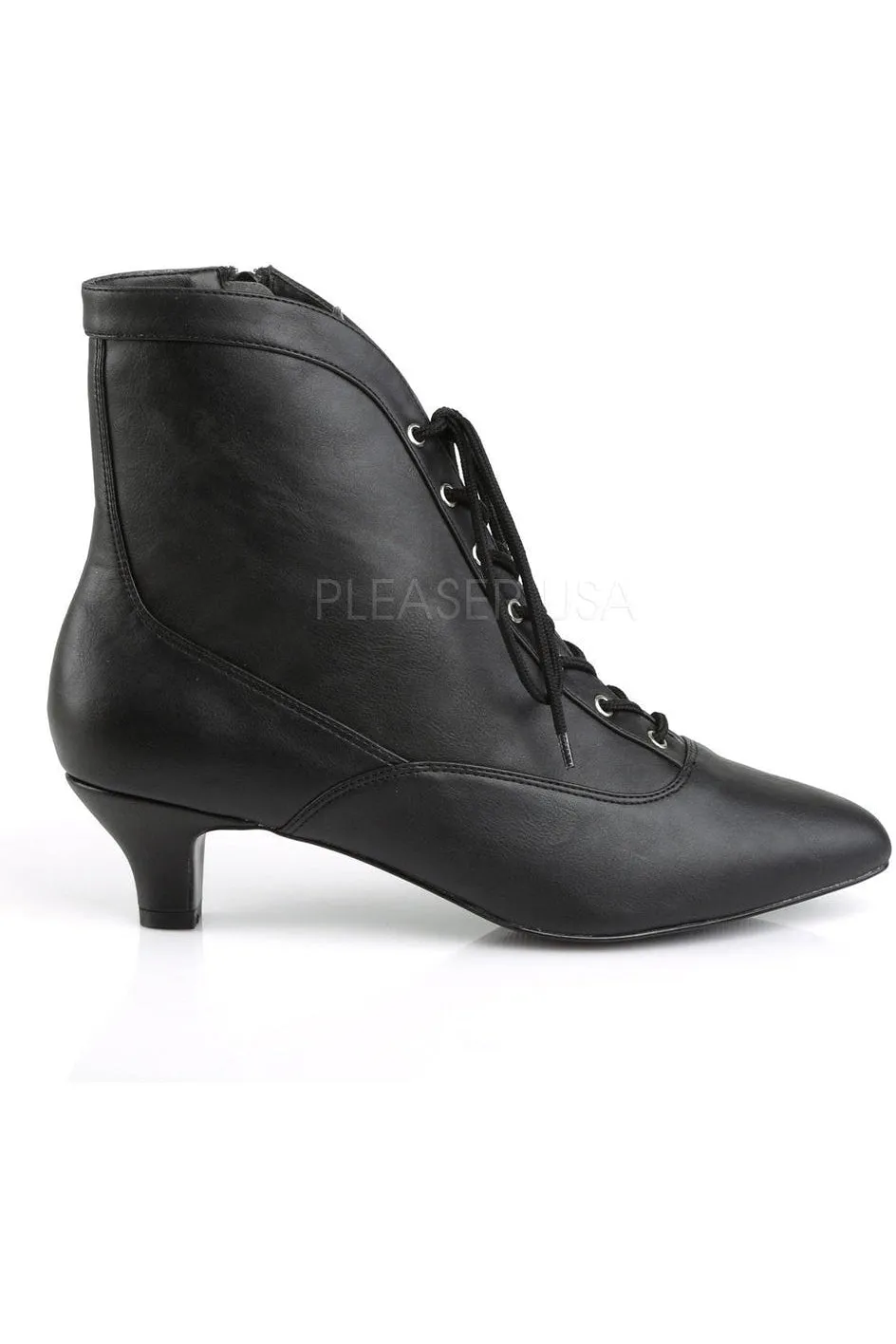FAB-1005 Ankle Boot | Black Faux Leather