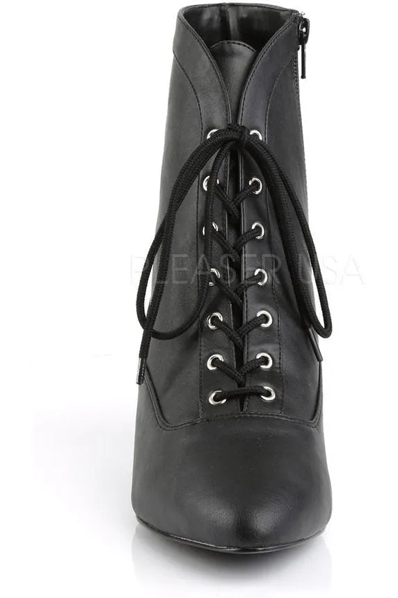 FAB-1005 Ankle Boot | Black Faux Leather