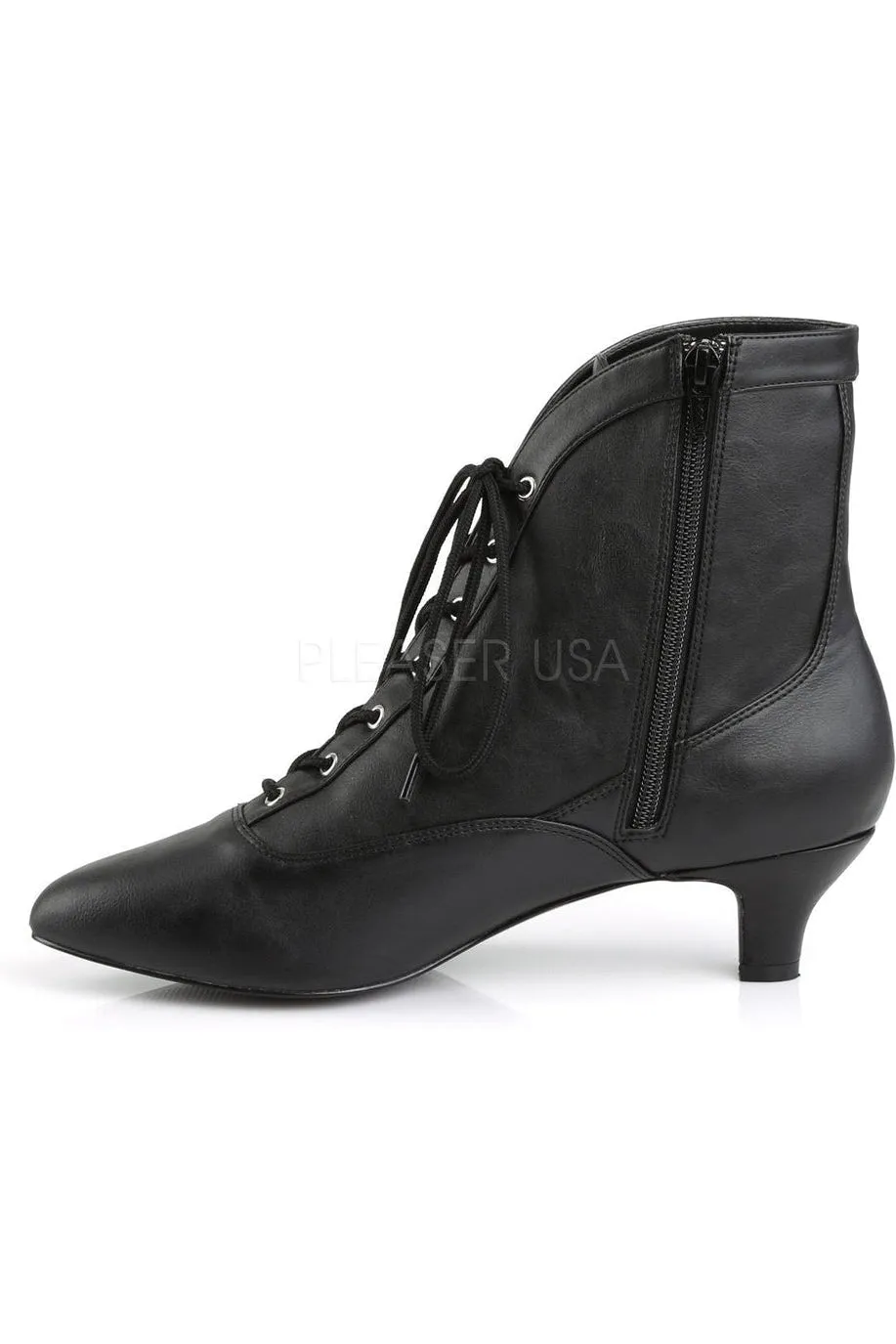 FAB-1005 Ankle Boot | Black Faux Leather