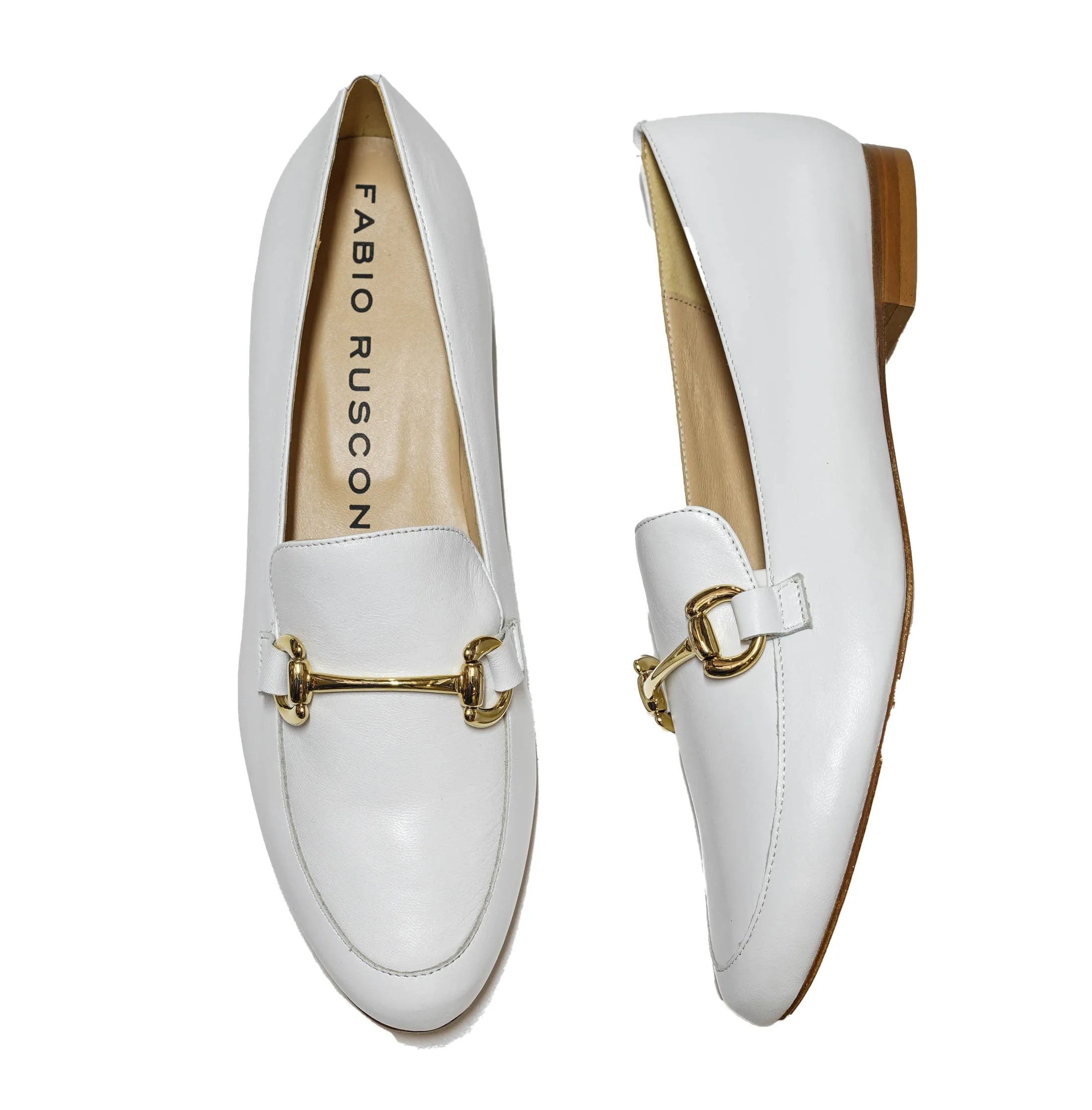 Fabio Rusconi Women’s White Leather Buckle Shoe S4637 30% OFF  NEW SEASON