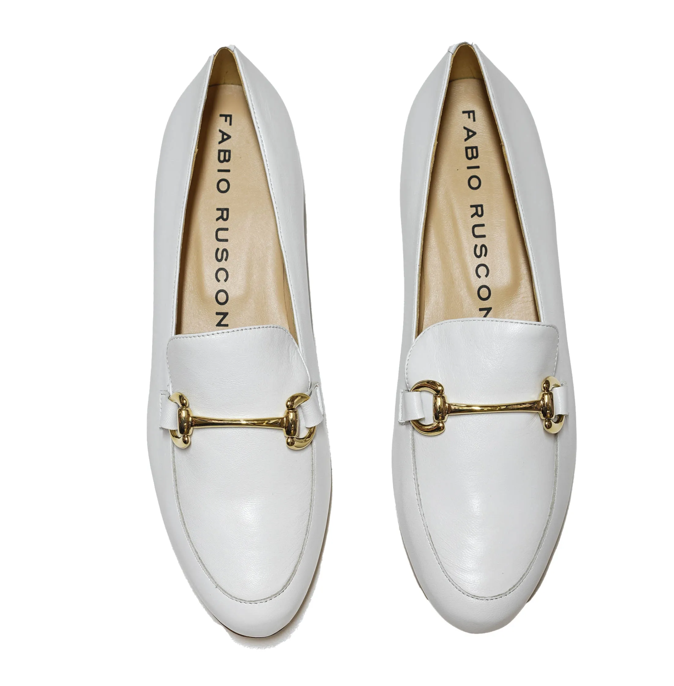 Fabio Rusconi Women’s White Leather Buckle Shoe S4637 30% OFF  NEW SEASON
