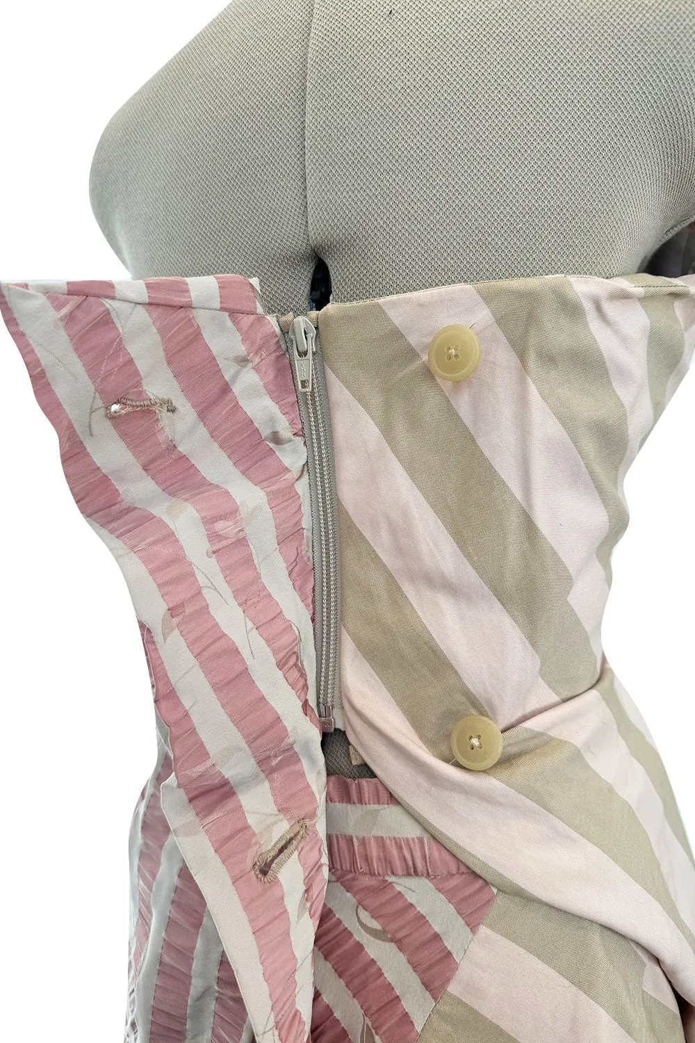 Fall 2005 Vivienne Westwood 'Propaganda' Runway Stripe & Tulle Corset & Skirt Dress Set