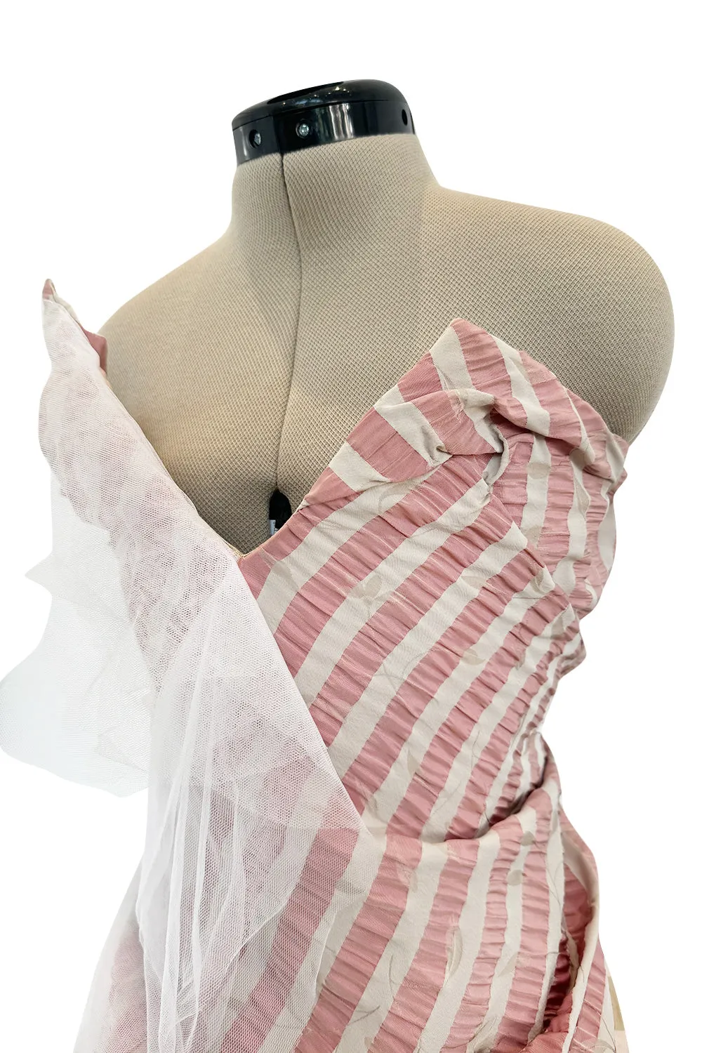 Fall 2005 Vivienne Westwood 'Propaganda' Runway Stripe & Tulle Corset & Skirt Dress Set
