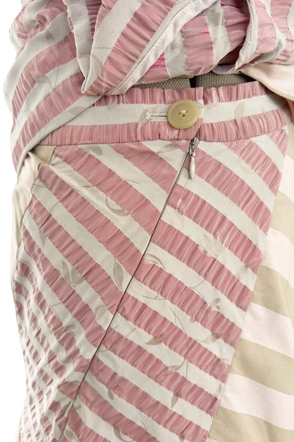 Fall 2005 Vivienne Westwood 'Propaganda' Runway Stripe & Tulle Corset & Skirt Dress Set