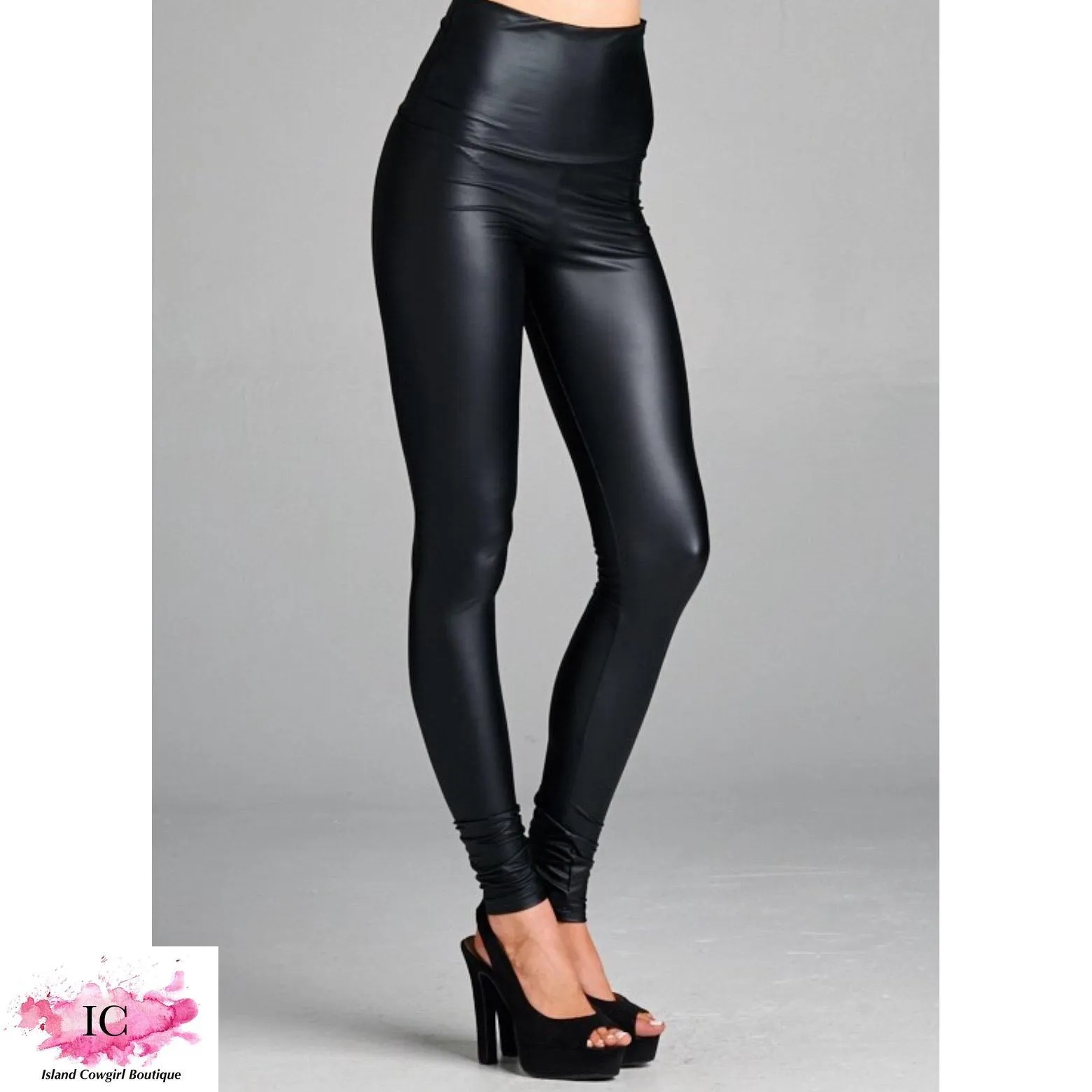 Faux Leather Spandex Leggings