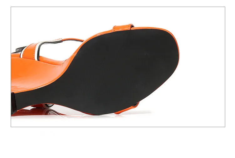 Female Summer High Heel Wedges with Large Size White Women's Shoes with Flame Sandals