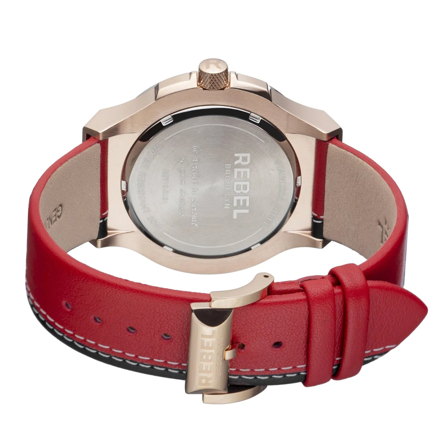 Flatbush Black/Burgundy Dial Women's Watch