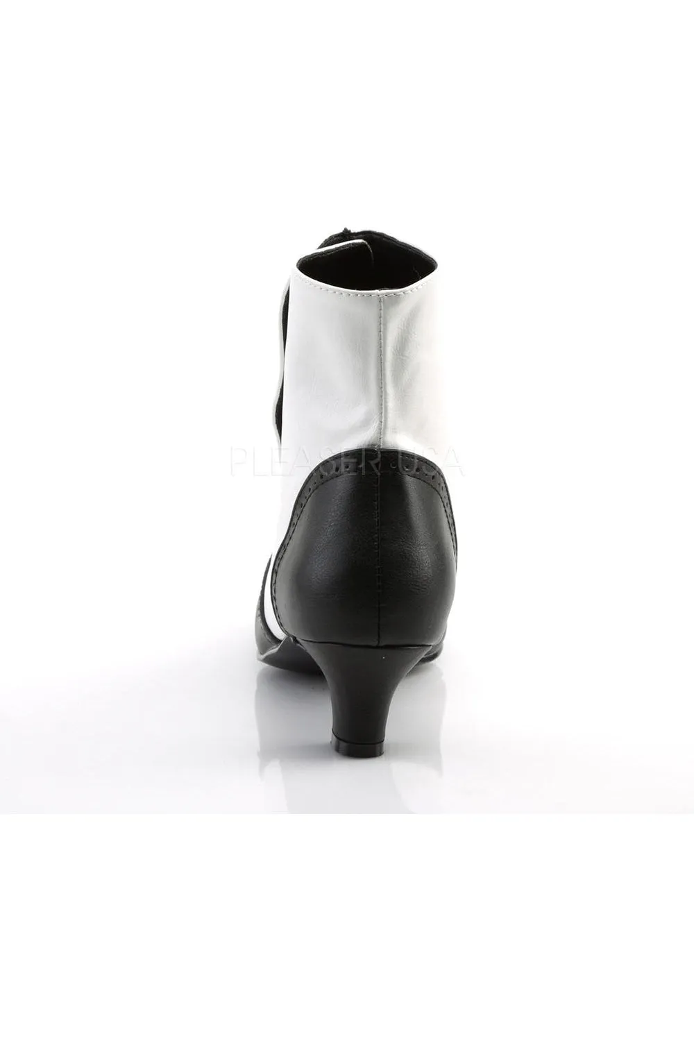 FLORA-1023 Ankle Boot | Black Faux Leather