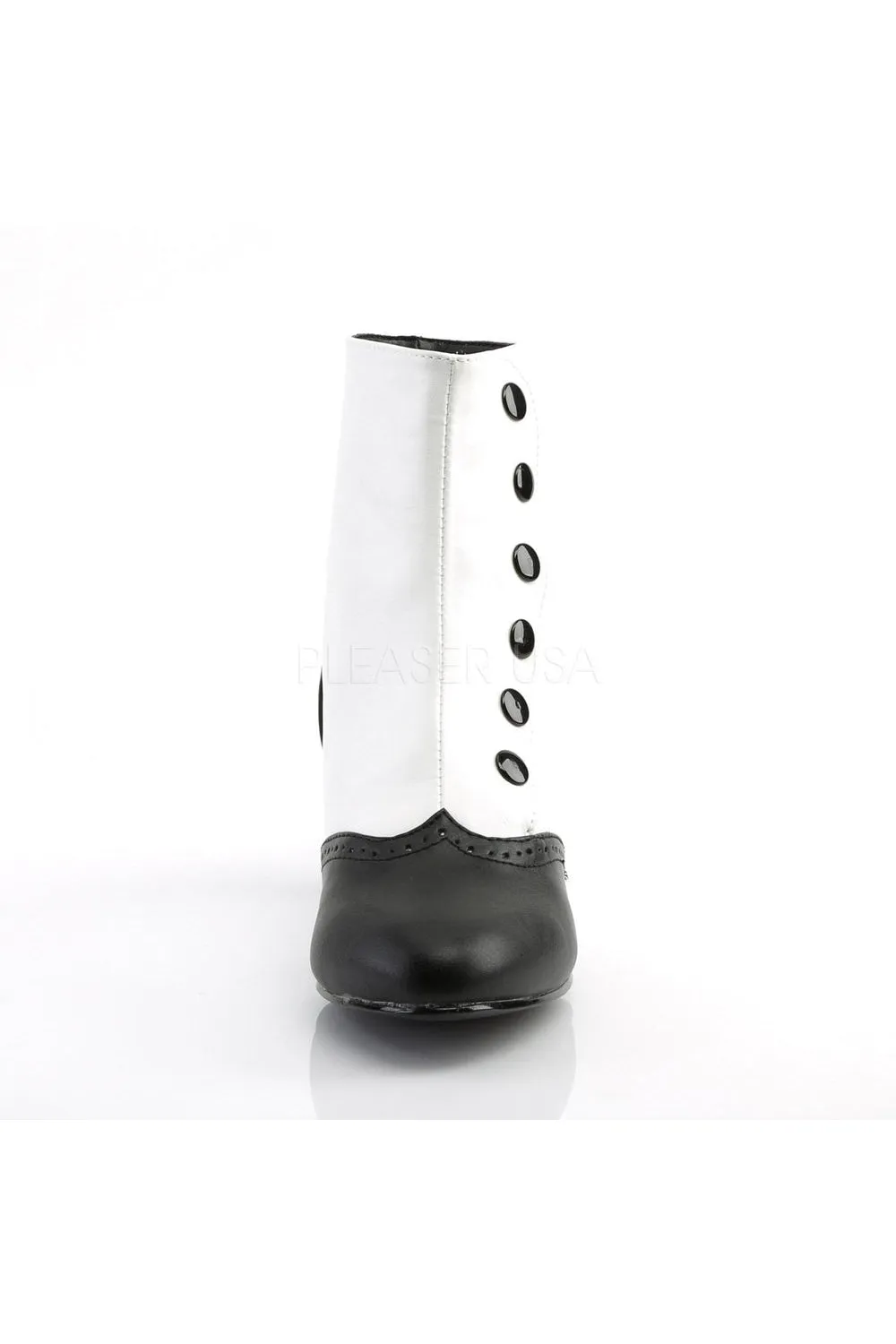 FLORA-1023 Ankle Boot | Black Faux Leather