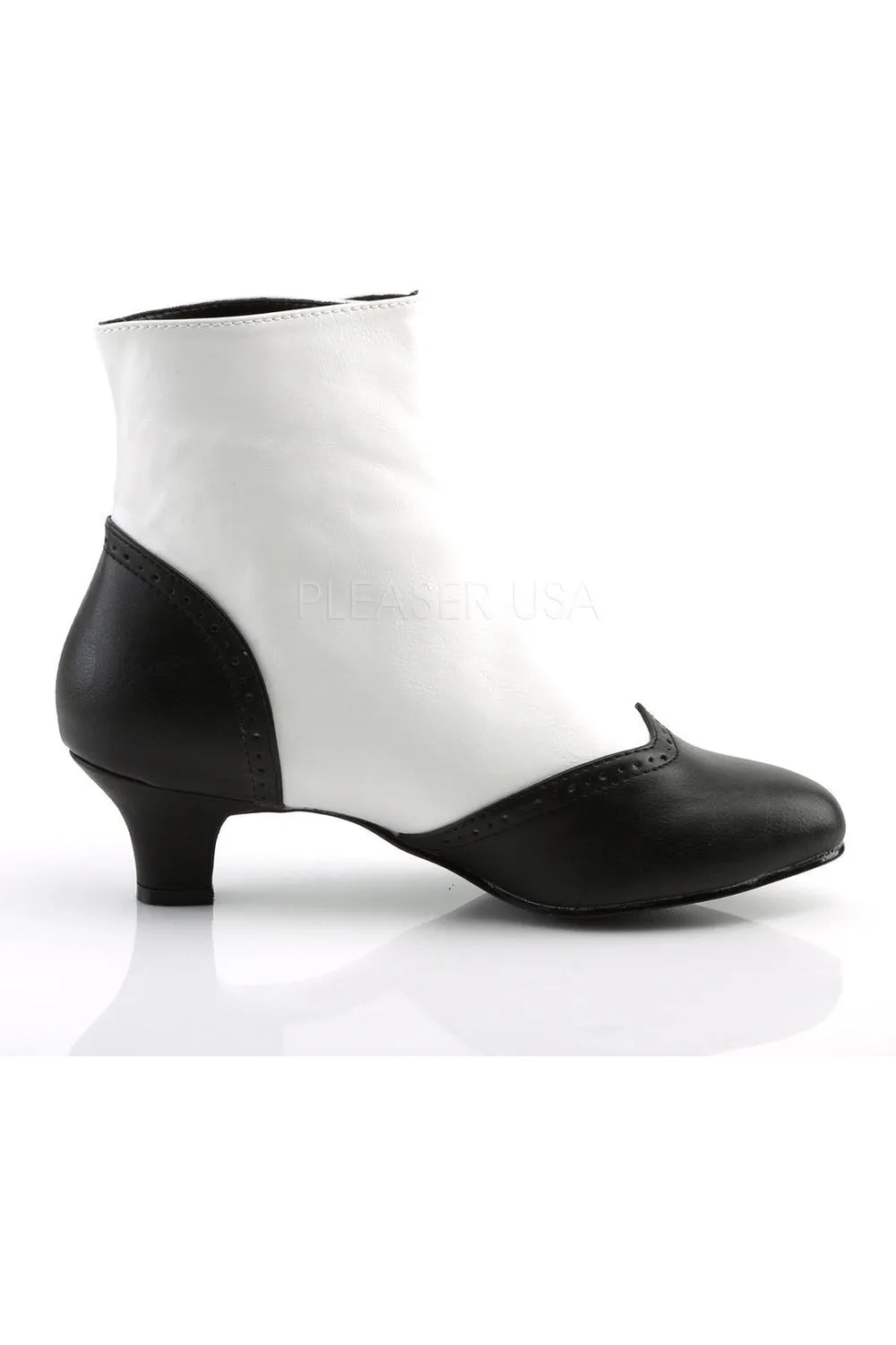 FLORA-1023 Ankle Boot | Black Faux Leather