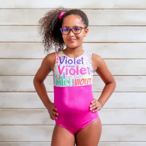 Fuchsia Pink Name Leotard