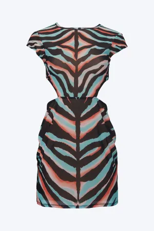 GABBI POWER MESH OPEN-BACK MINI DRESS