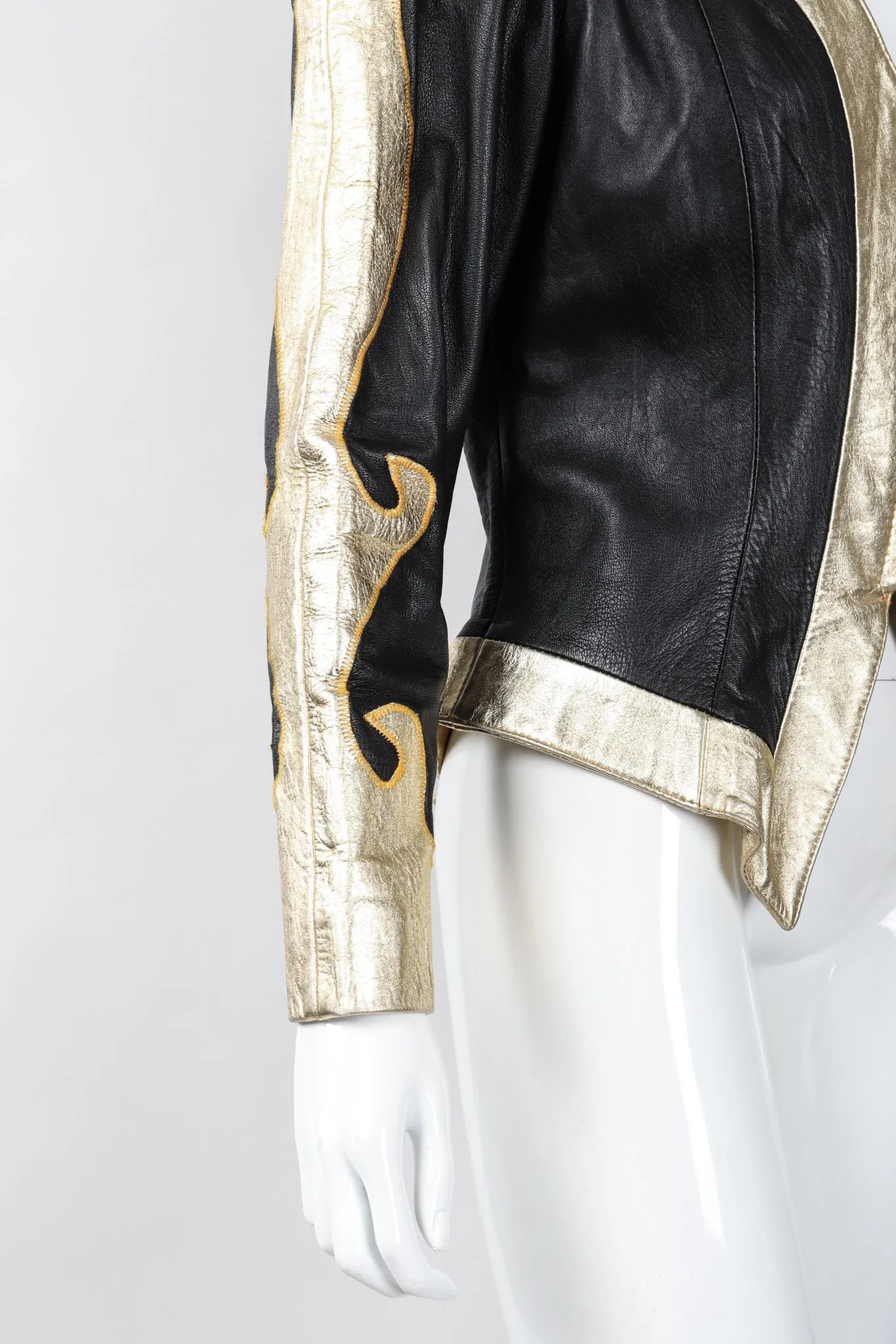 Gold Flourish Leather Jacket