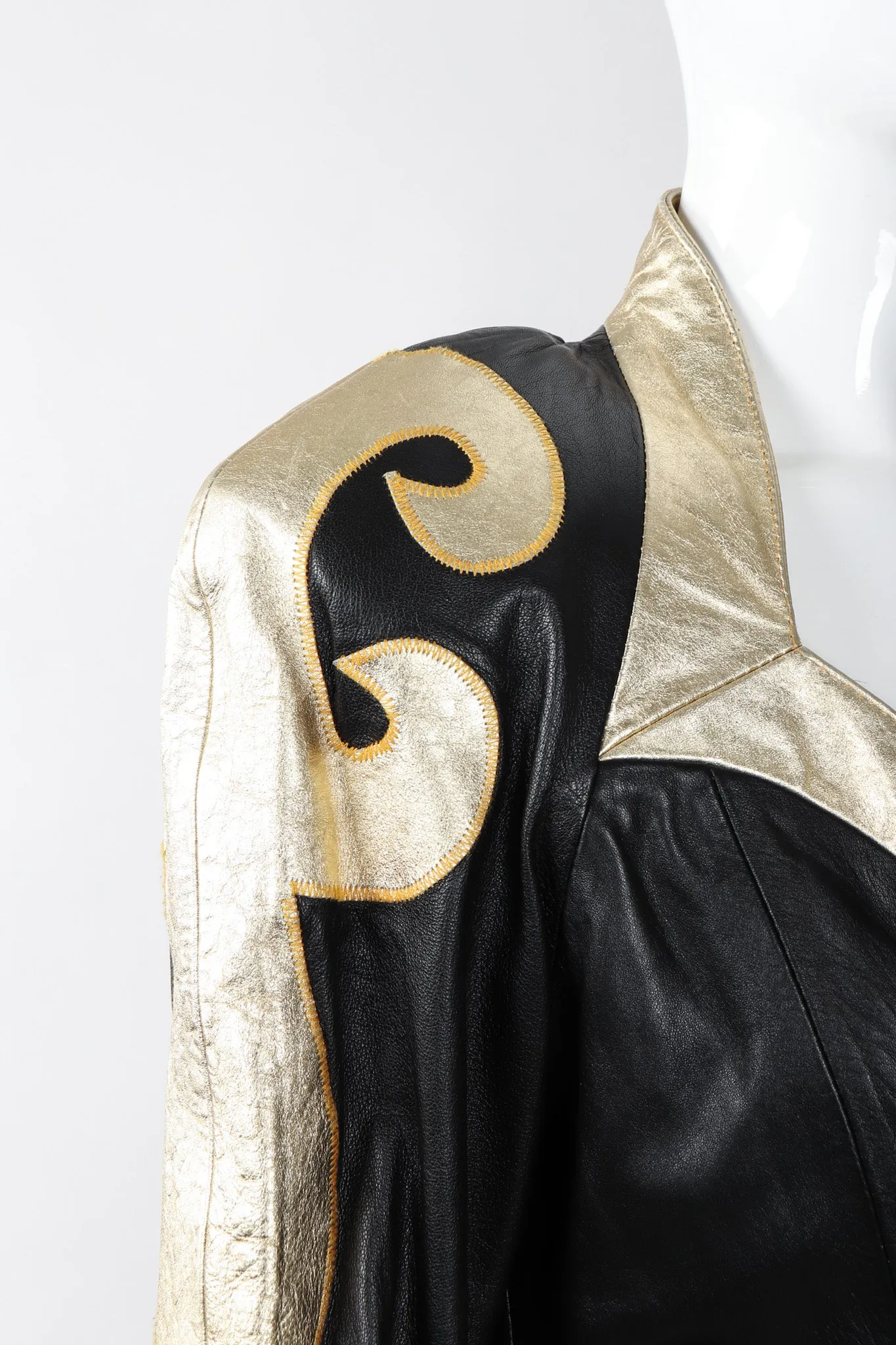 Gold Flourish Leather Jacket