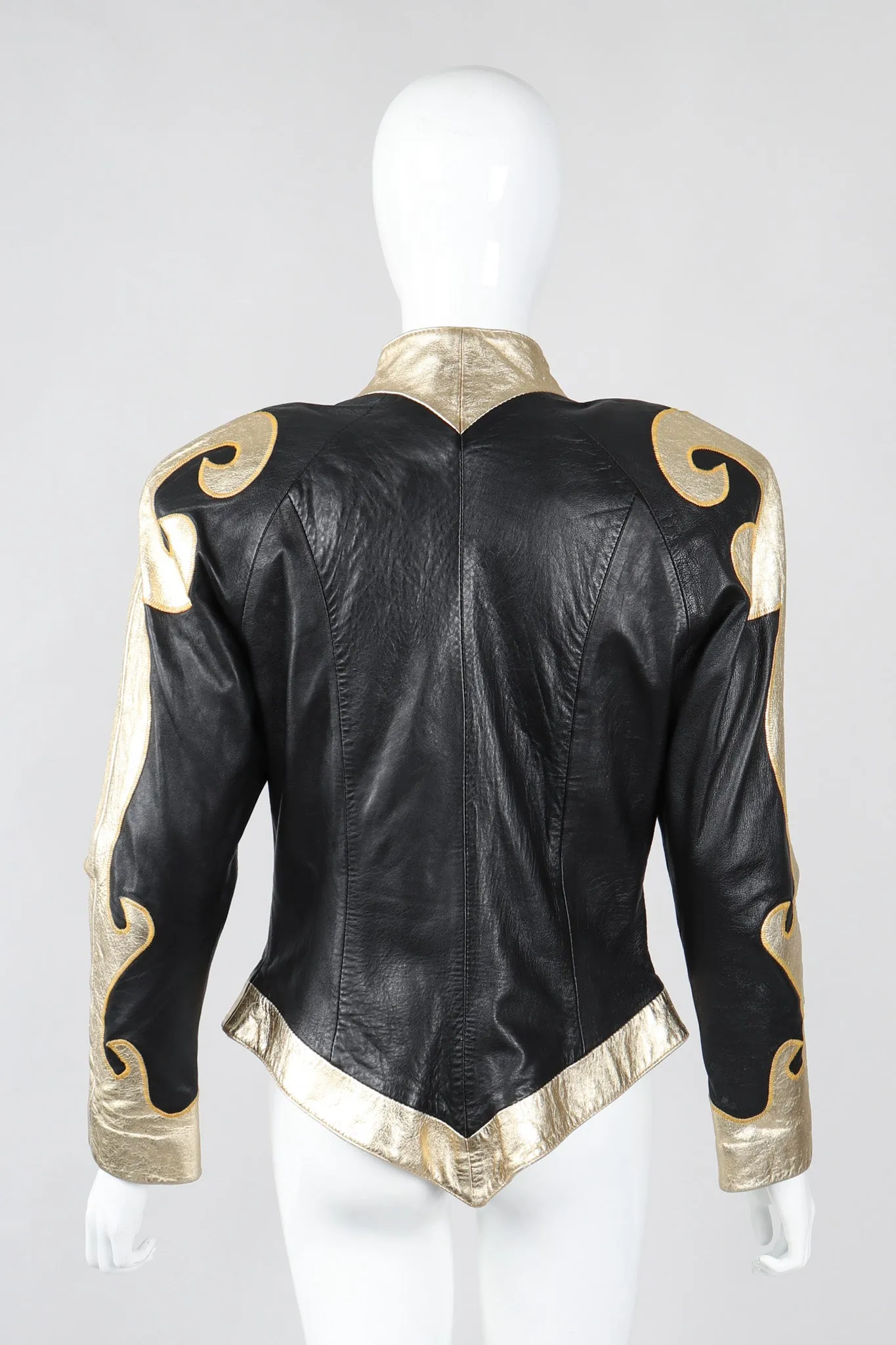 Gold Flourish Leather Jacket