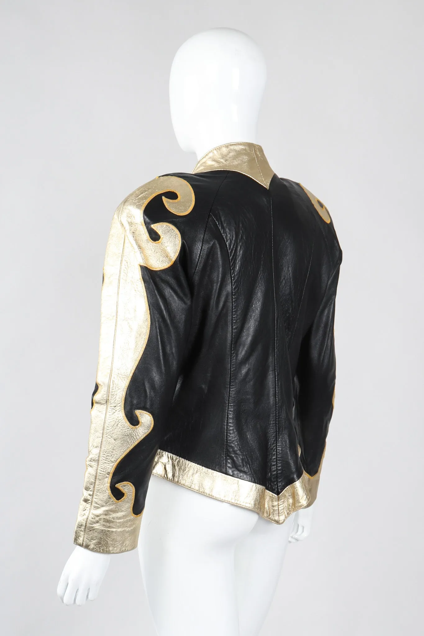 Gold Flourish Leather Jacket