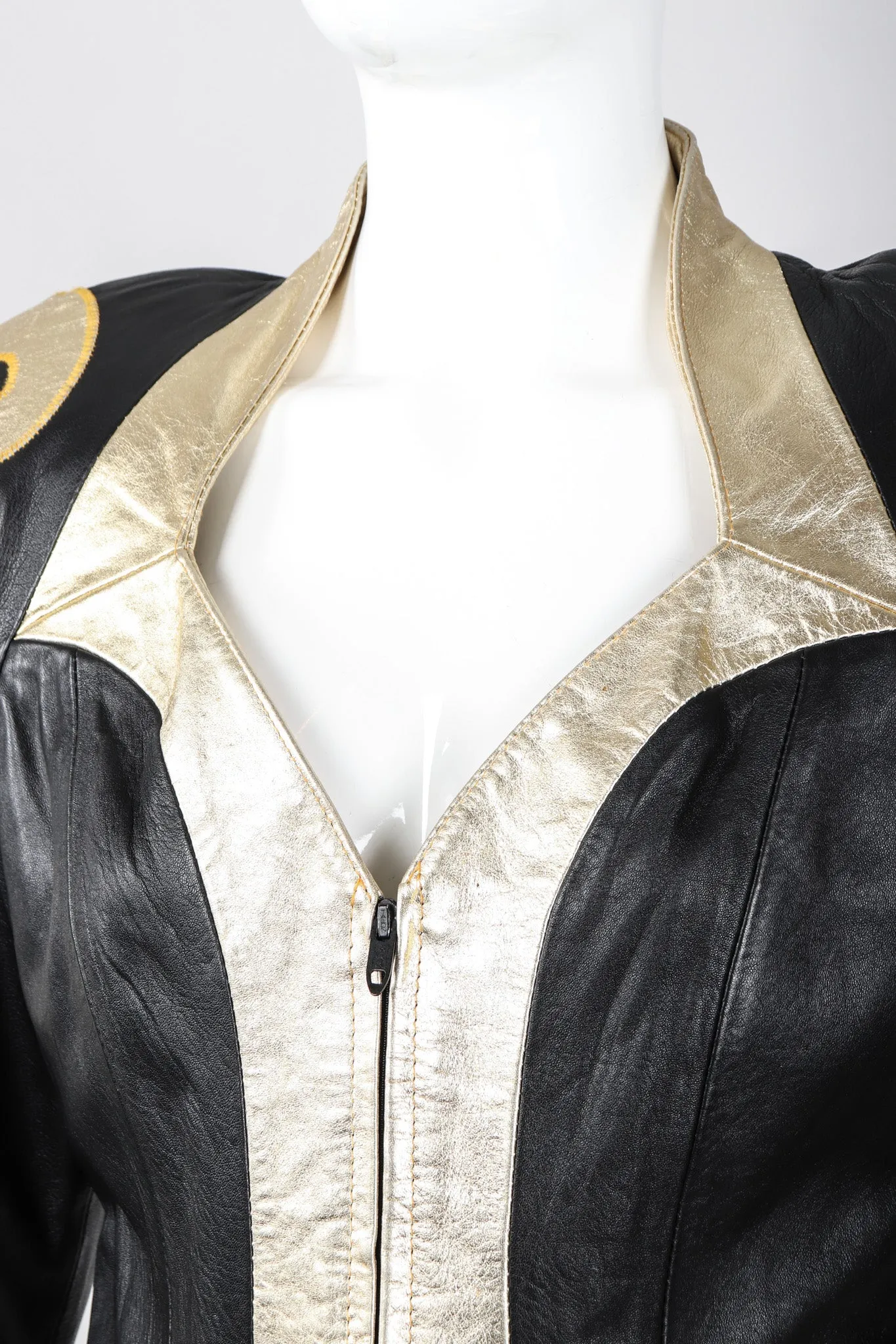 Gold Flourish Leather Jacket
