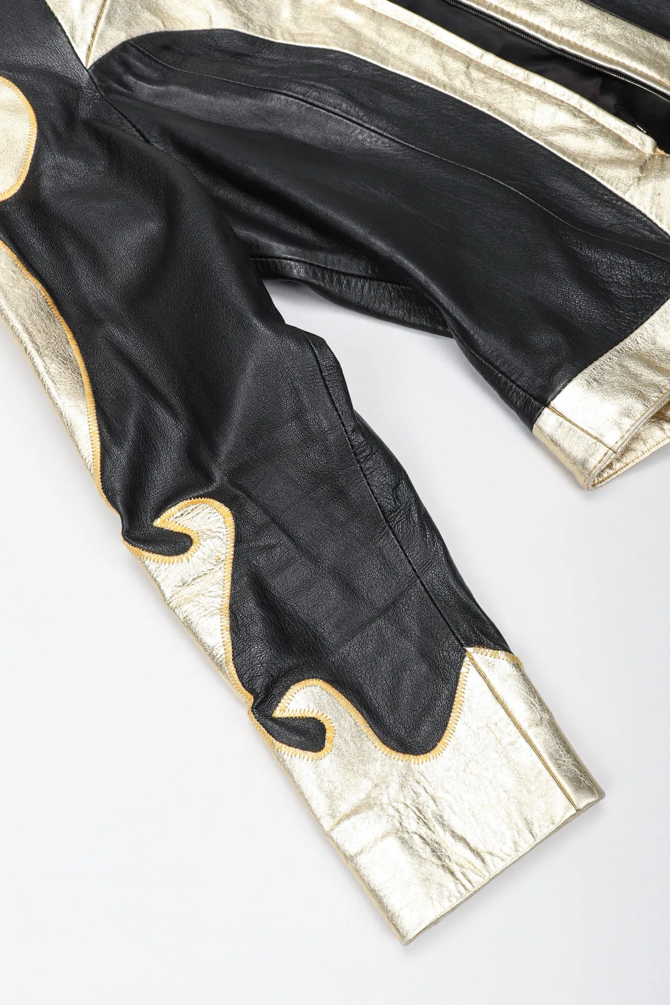 Gold Flourish Leather Jacket