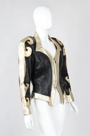 Gold Flourish Leather Jacket