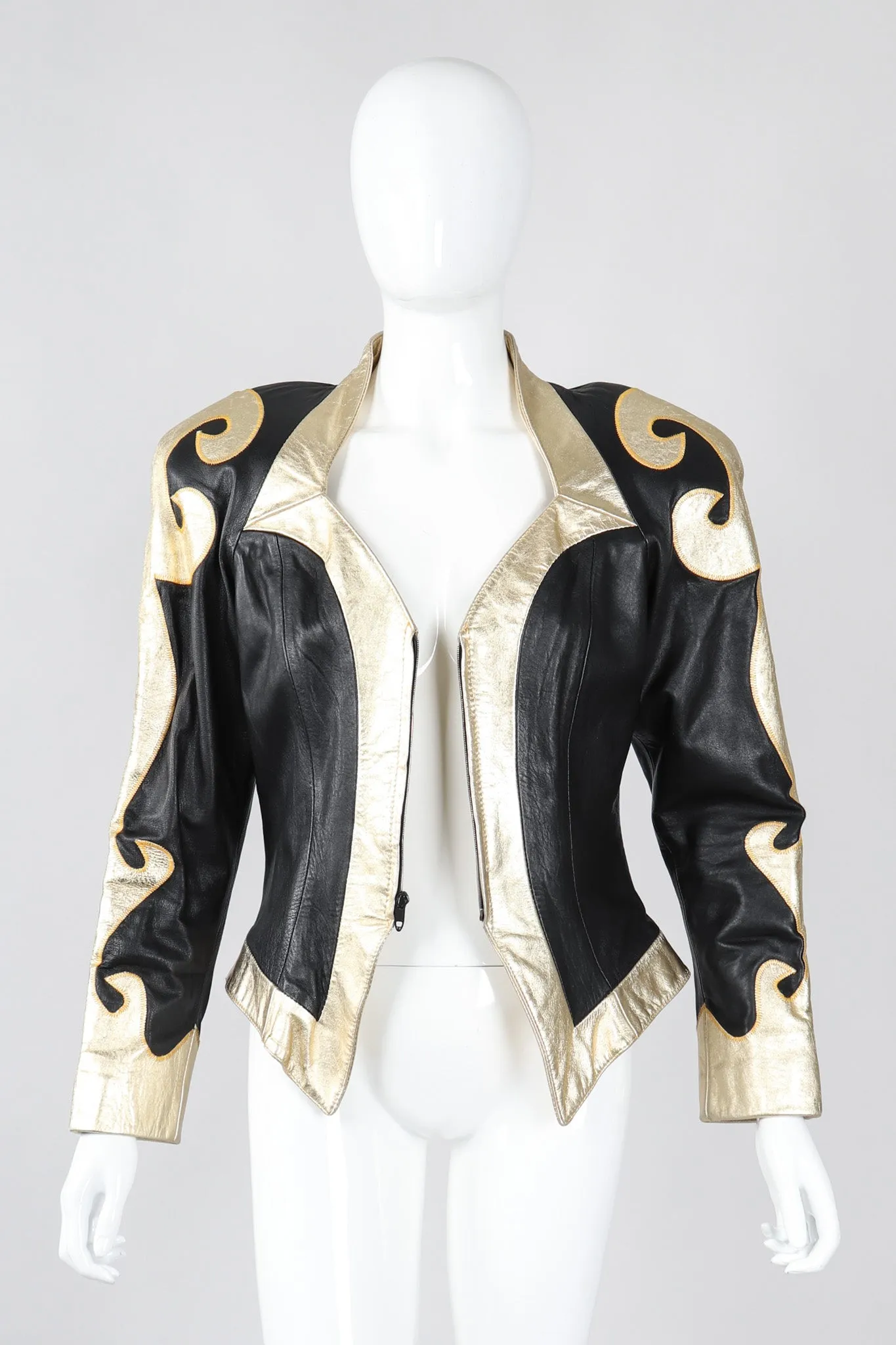 Gold Flourish Leather Jacket