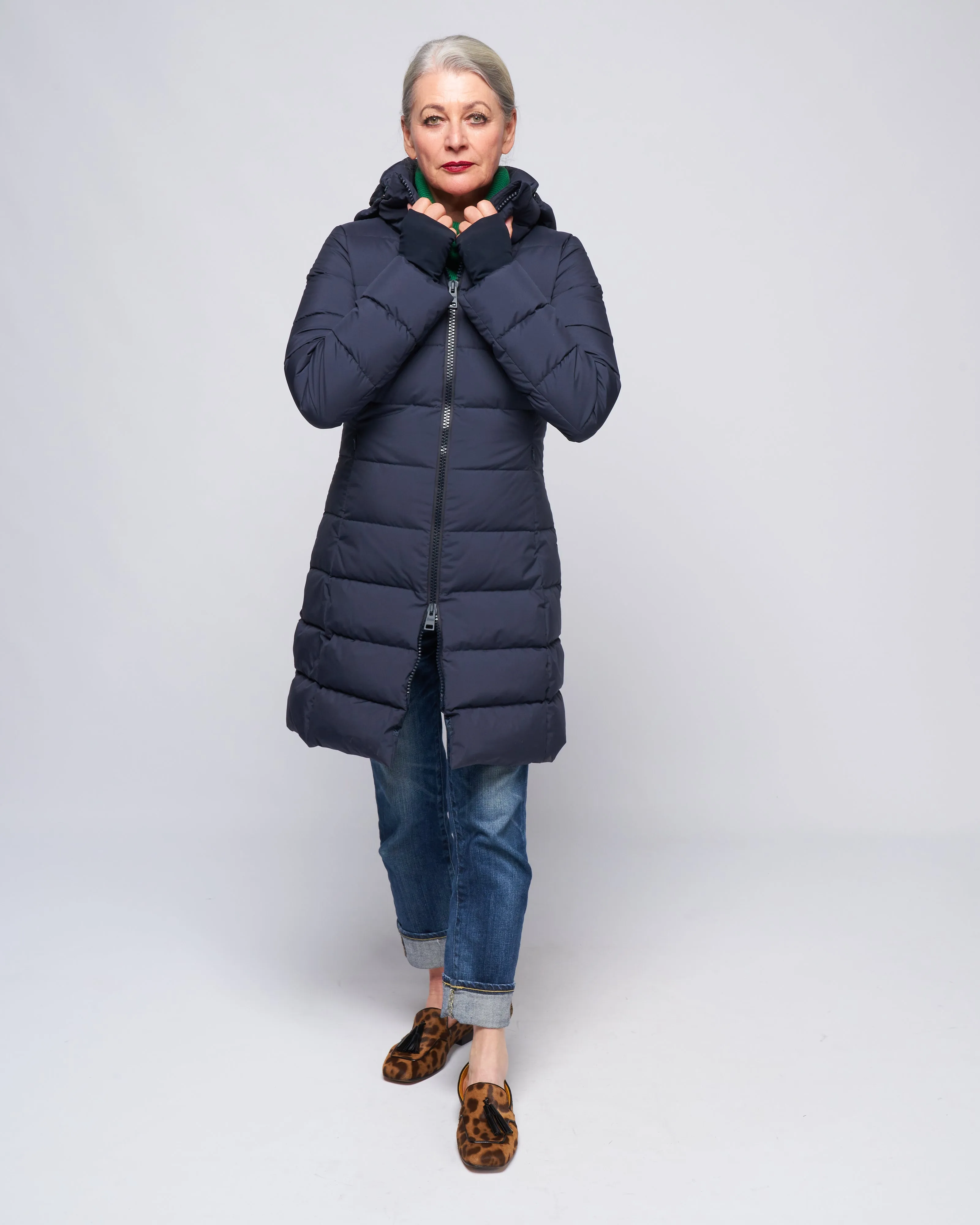 gortex windstopper fit & flare - blu navy