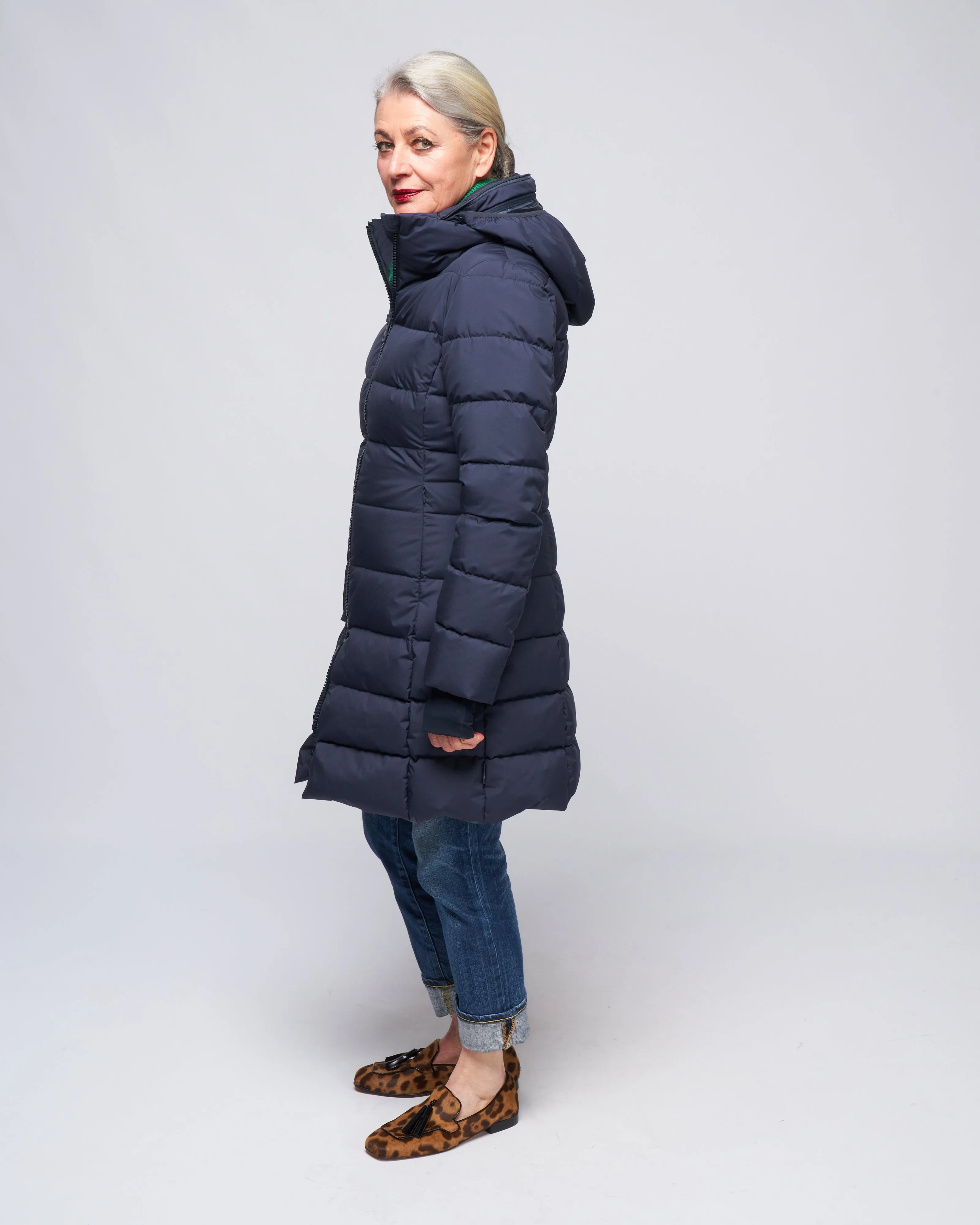 gortex windstopper fit & flare - blu navy