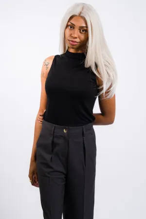 Grade & Gather Mock Neck Modal Tank - Black