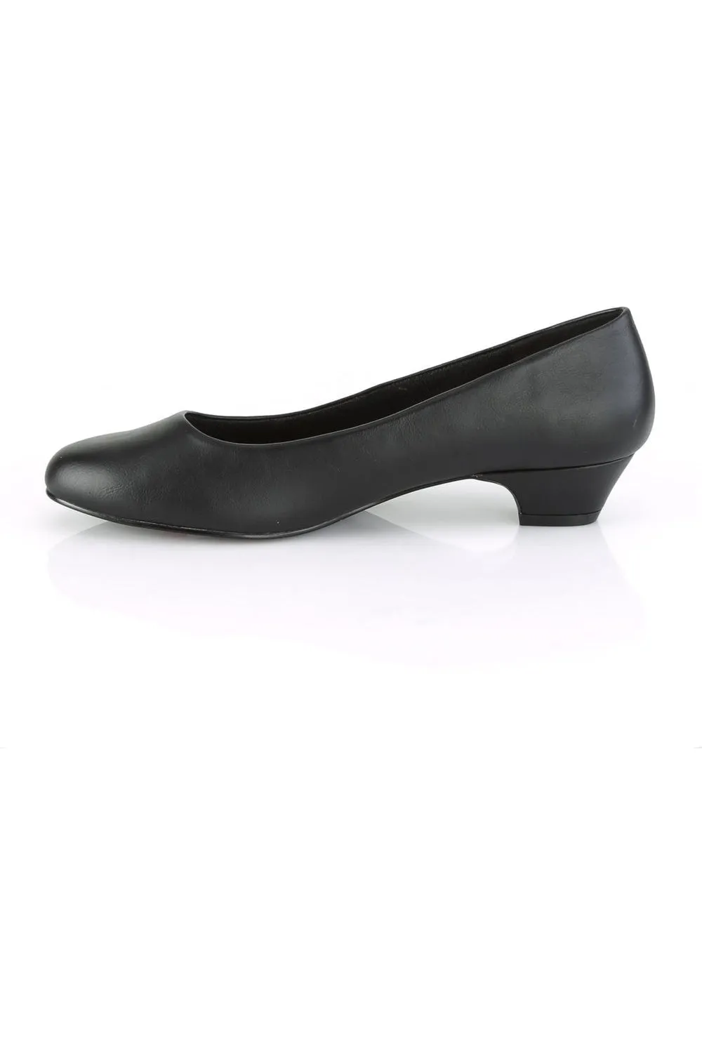 GWEN-01 Pump | Black Faux Leather