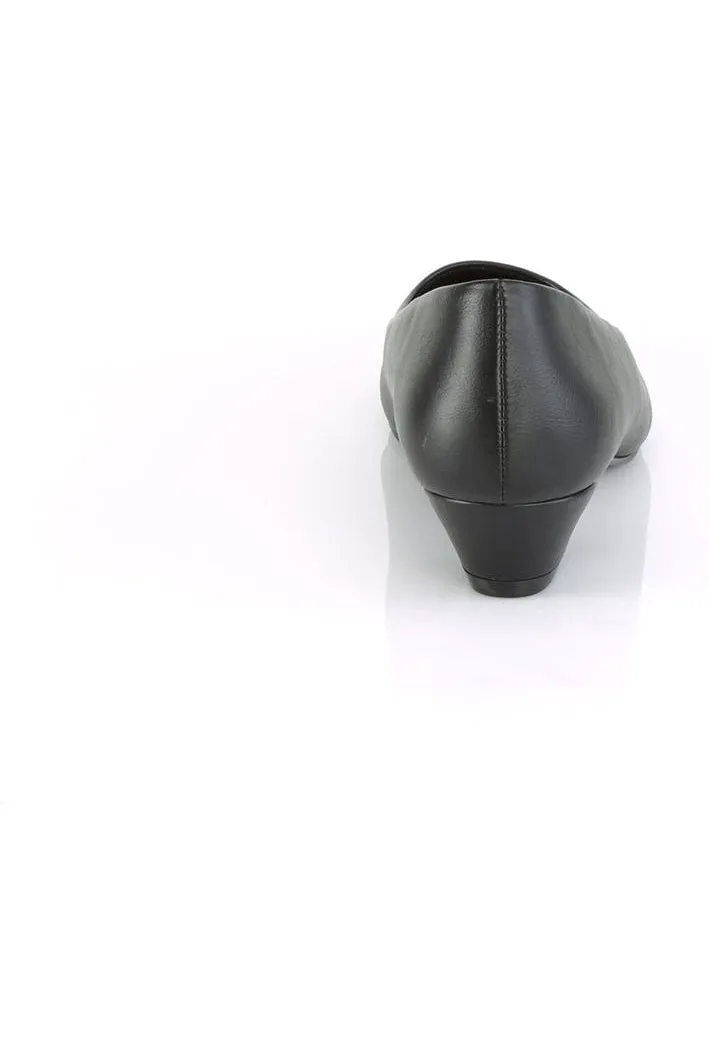 GWEN-01 Pump | Black Faux Leather